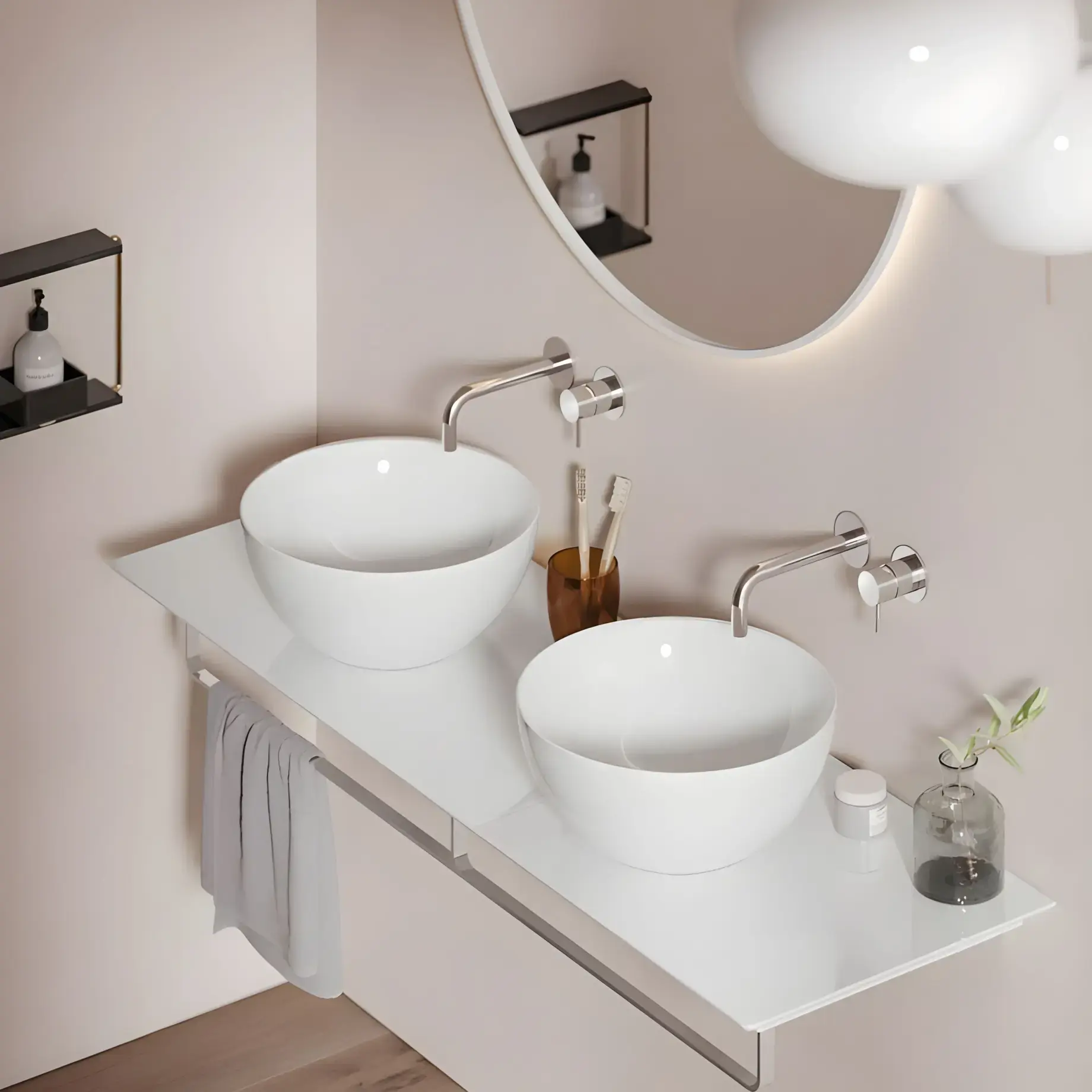 Умивальник Sfera Catalano 0523430001 Glossy White — вид спереду