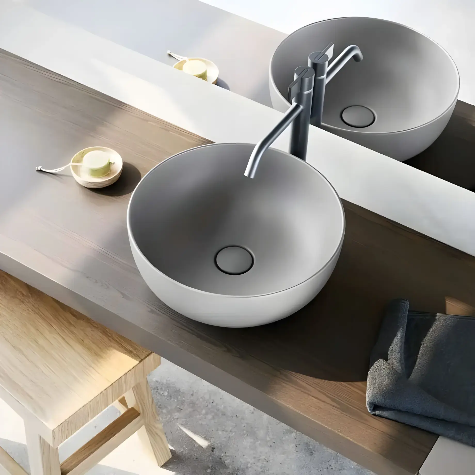 Умивальник Sfera Catalano 0523430023 Satin Cement — вид згори