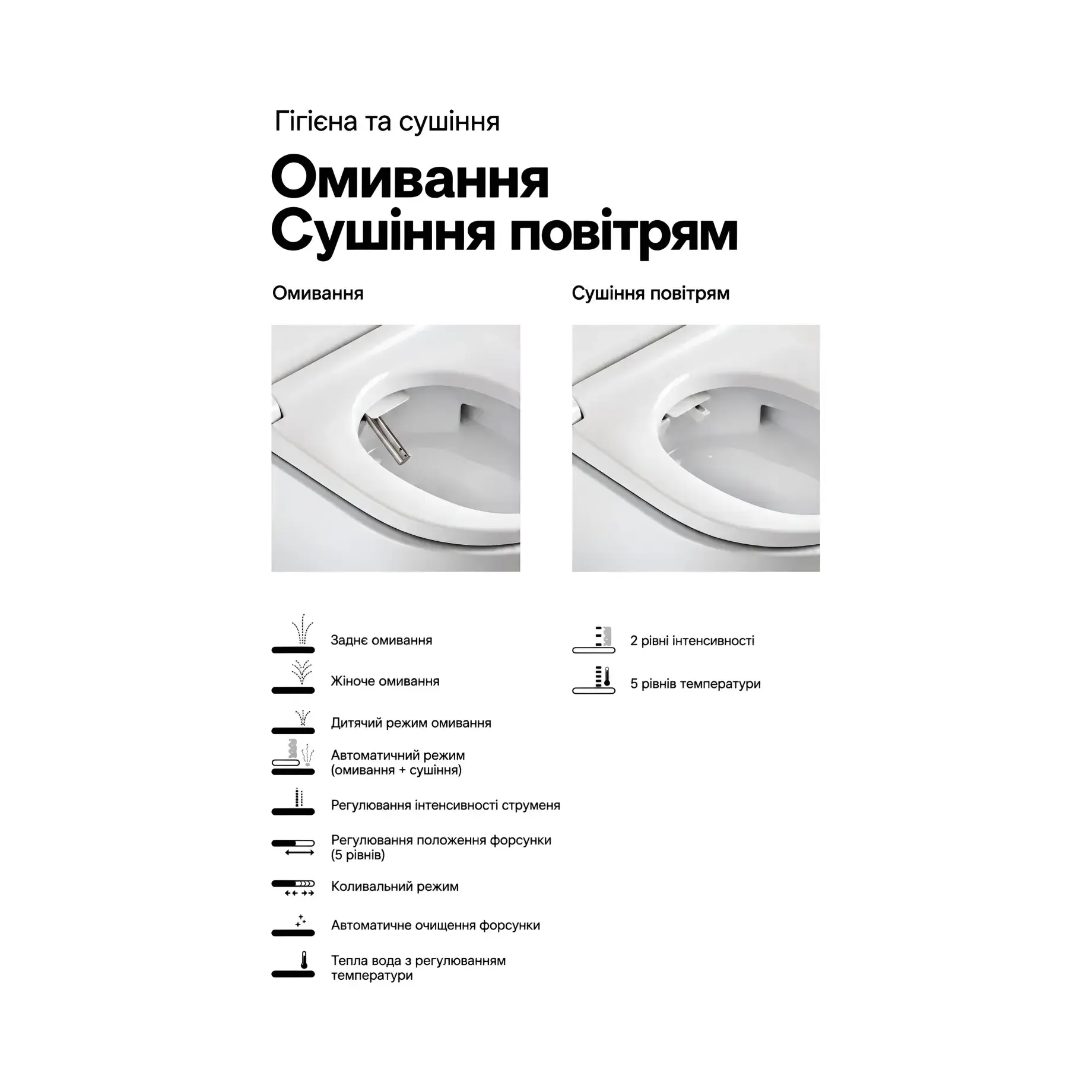 Унітаз-біде підвісний SilentClean S Catalano 01-1111590021 Satin white — бічний ракурс