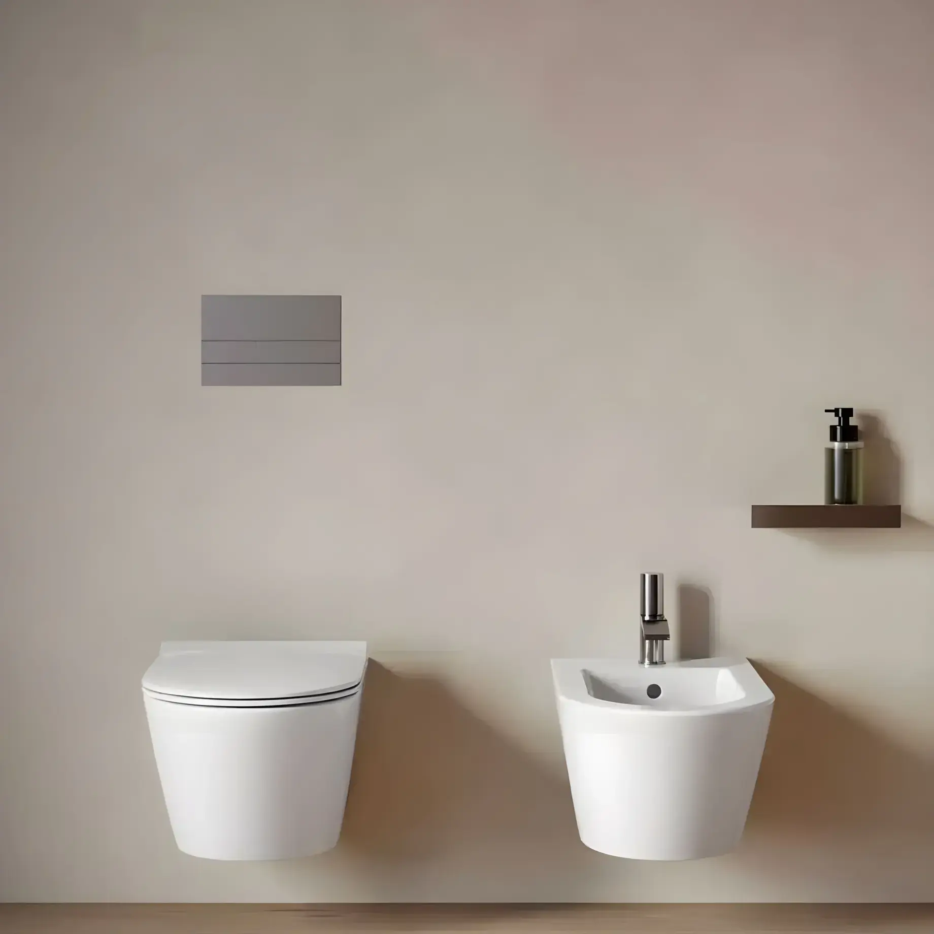 Унітаз підвісний Zero Catalano 0111550001 + 0551200001 Bianco Lucido — у встановленому вигляді