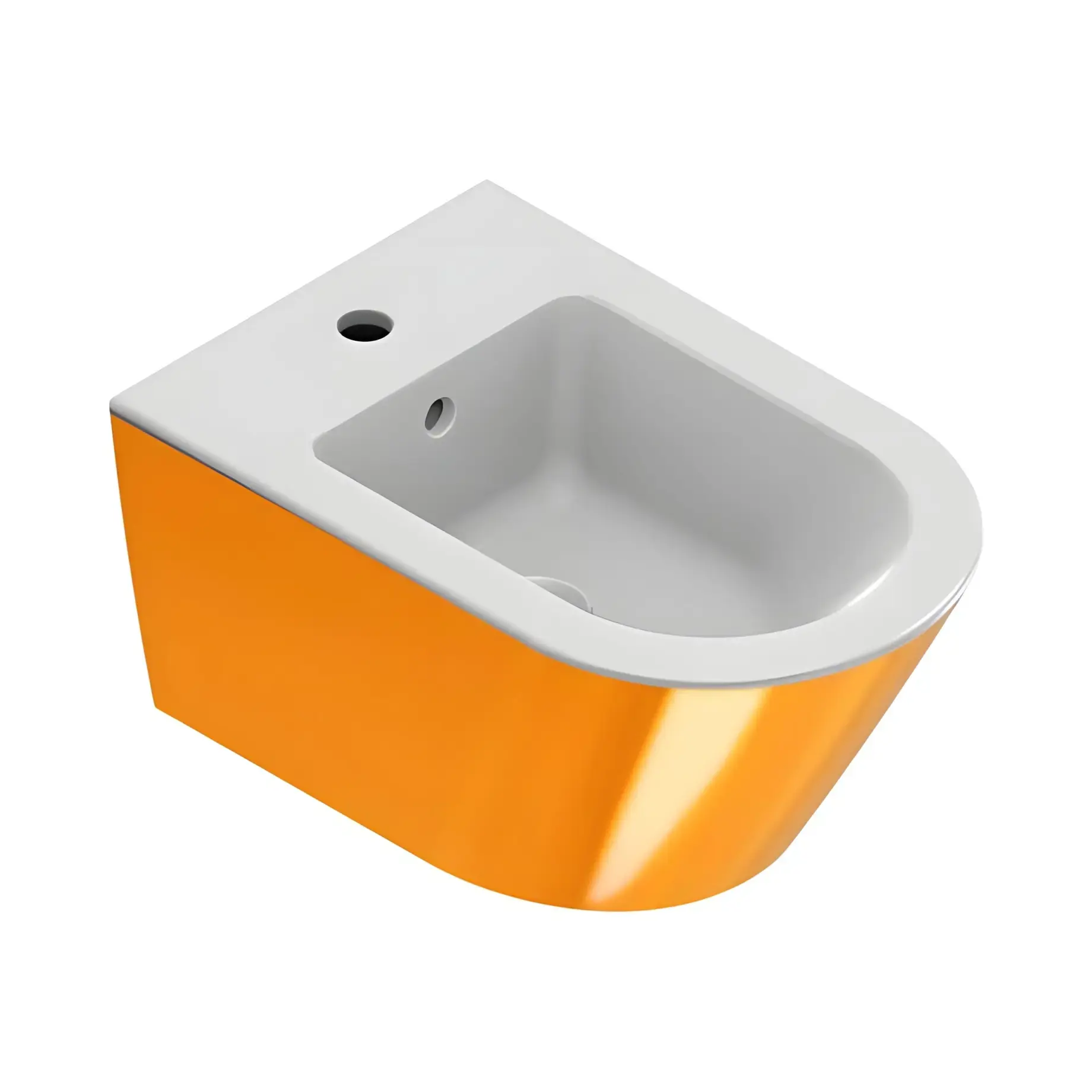 Біде підвісне Zero Catalano 0118551042 Bianco / Oro 55 х 35 см — вид на білому тлі
