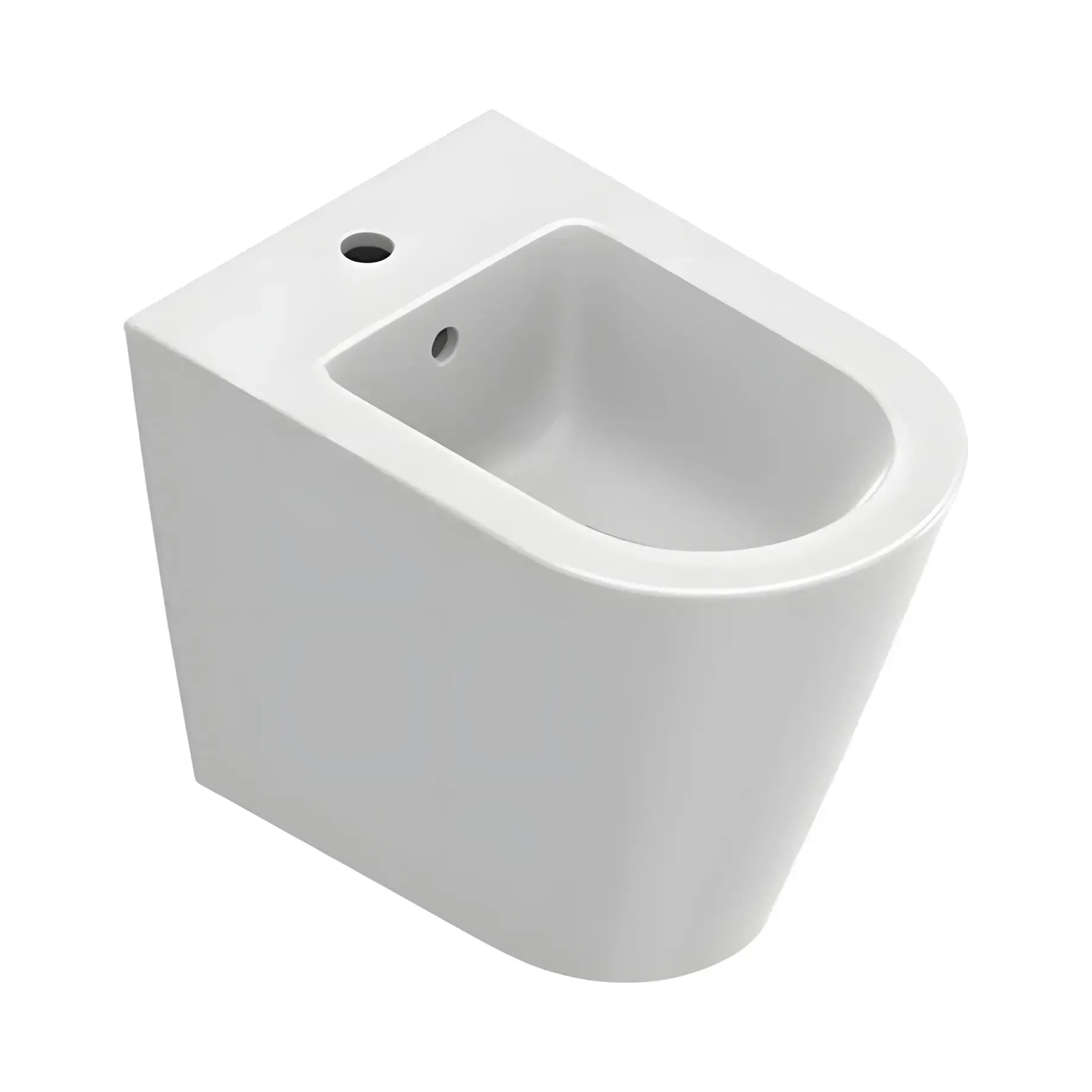 Біде підлогове Zero Catalano 0119551001 Bianco Lucido 55 х 35 см — вид на білому тлі