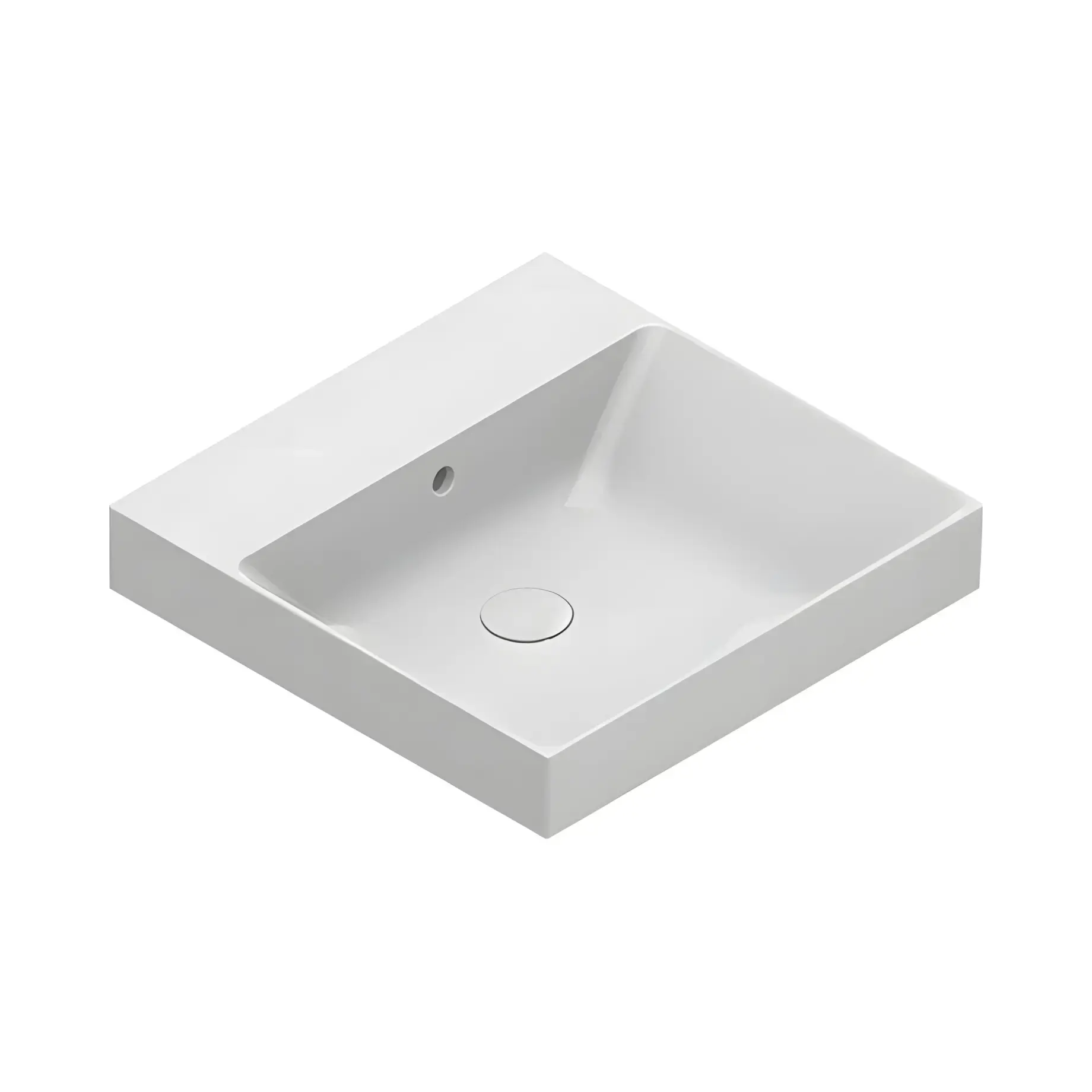 Умивальник Zero Catalano 0120500001 Glossy White 50 х 50 см — вид на білому тлі
