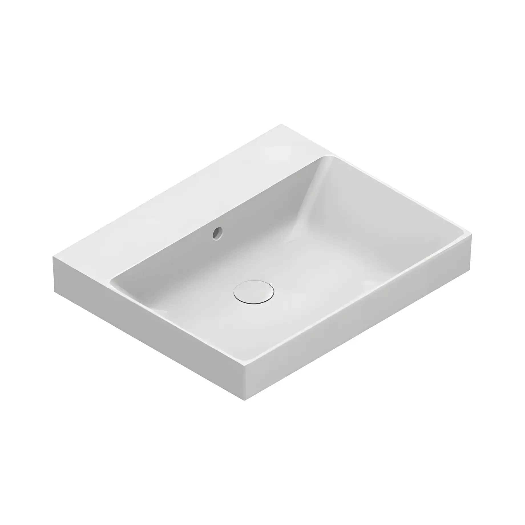 Умивальник Zero Catalano 0120600001 Glossy White 60 х 50 см — вид на білому тлі