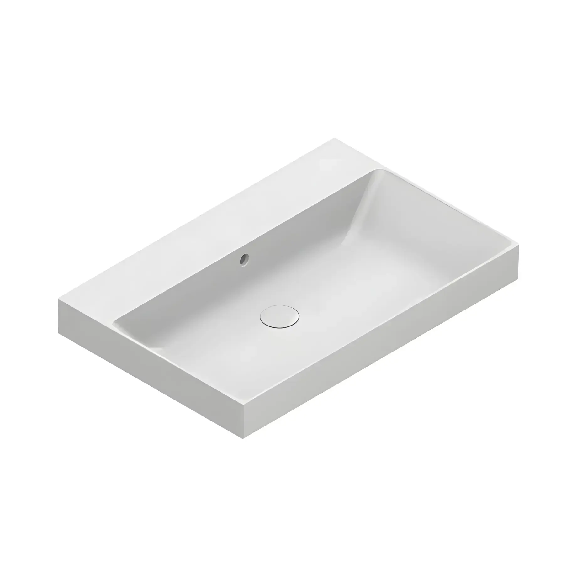 Умивальник Zero Catalano 0120750001 Glossy White 75 х 50 см — вид на білому тлі