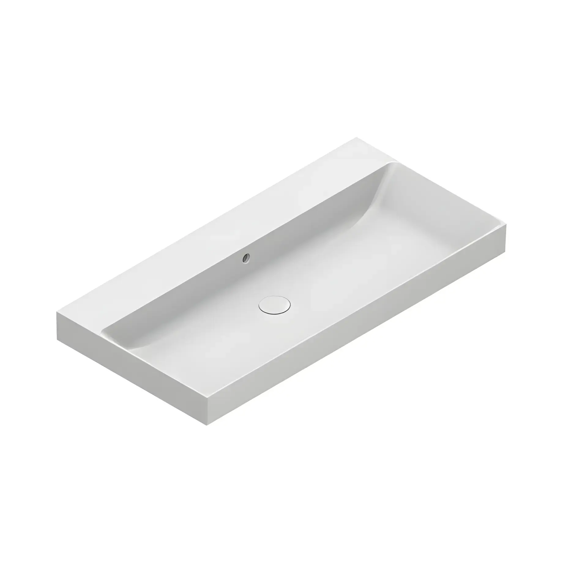 Умивальник Zero Catalano 0121000001 Glossy White 100 х 50 см — вид на білому тлі