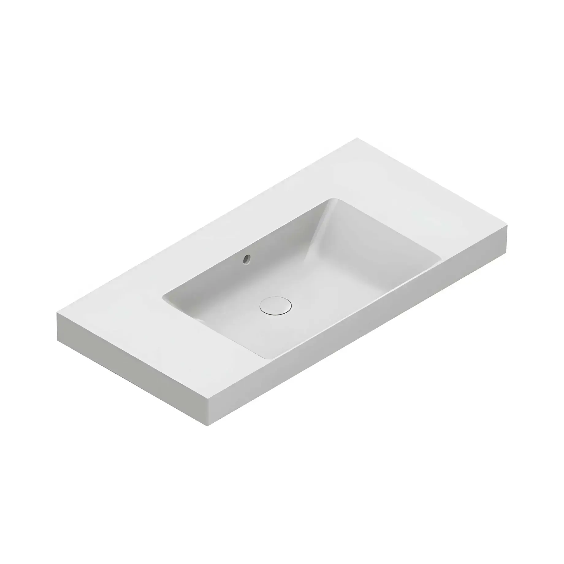 Умивальник Zero Catalano 0121010001 Glossy White 100 х 50 см — вид на білому тлі
