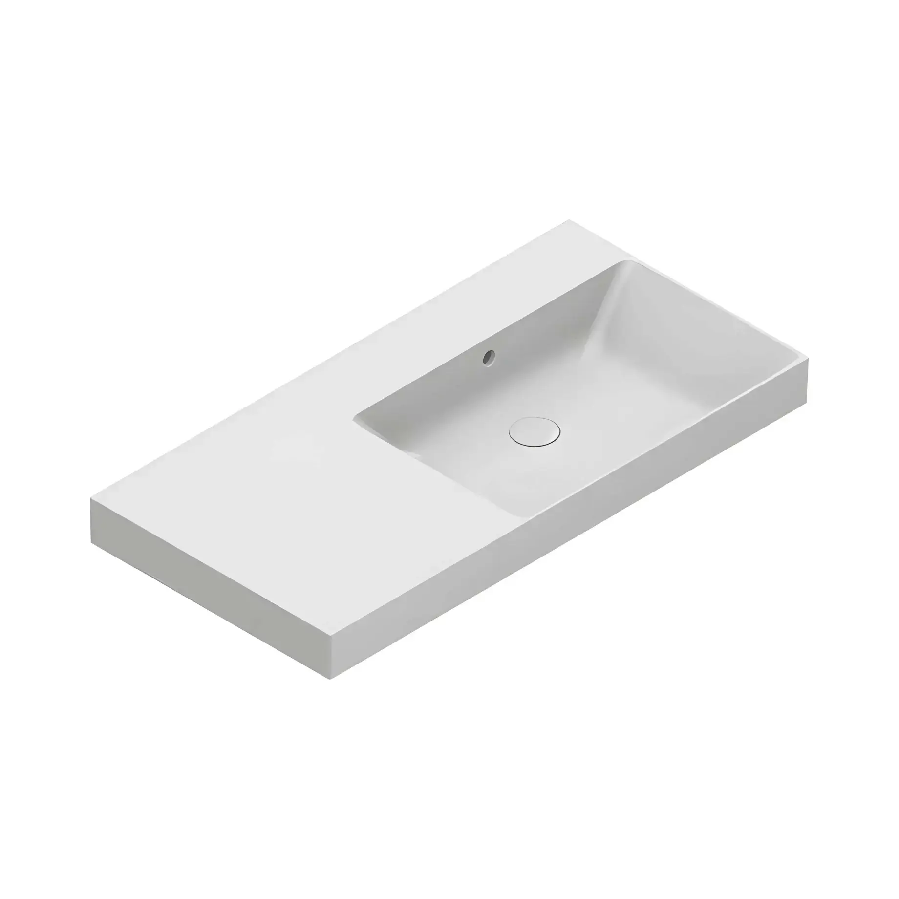 Умивальник Zero Catalano 0121030001 Glossy White 100 х 50 см — вид на білому тлі