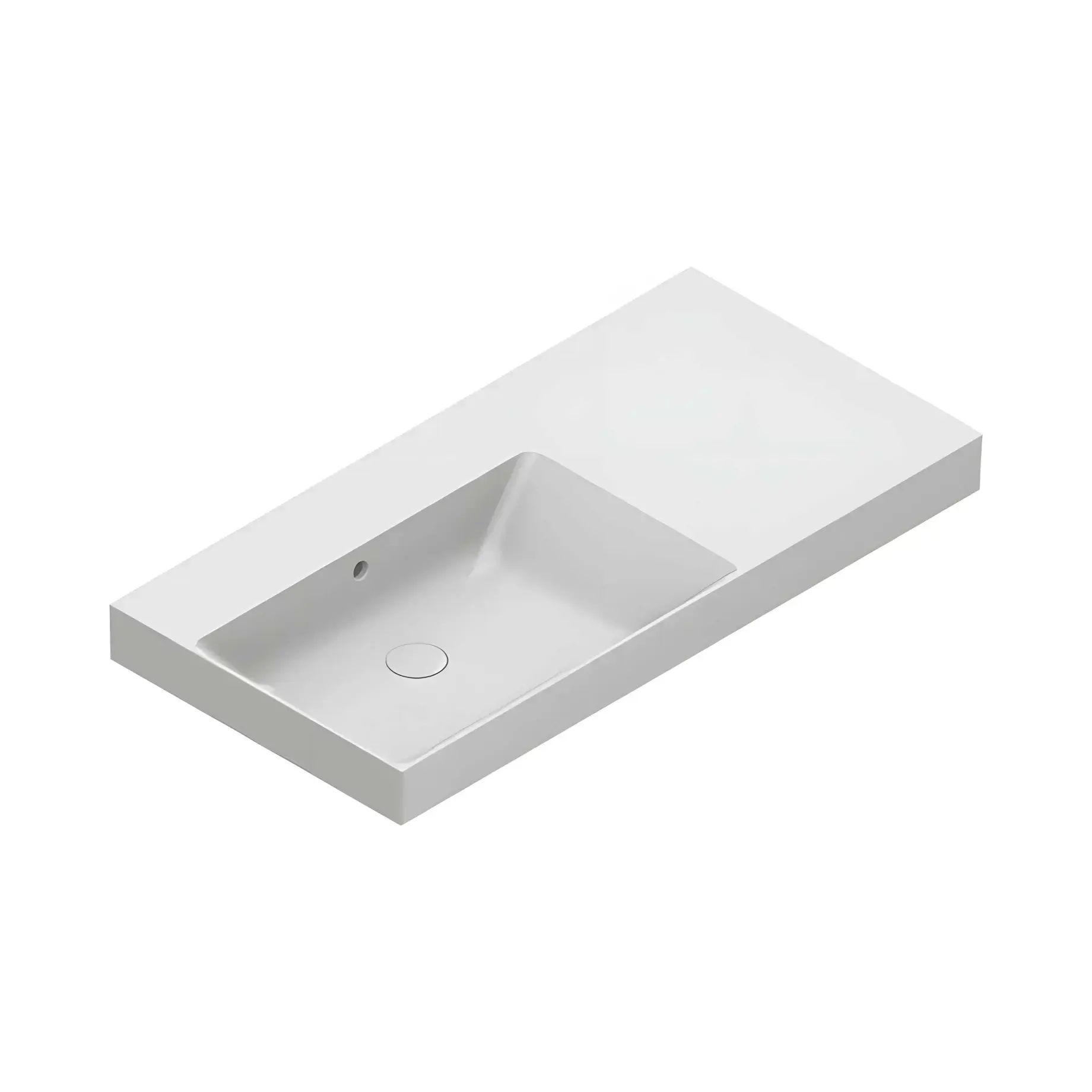 Умивальник Zero Catalano 0121040001 Glossy White 100 х 50 см — вид на білому тлі