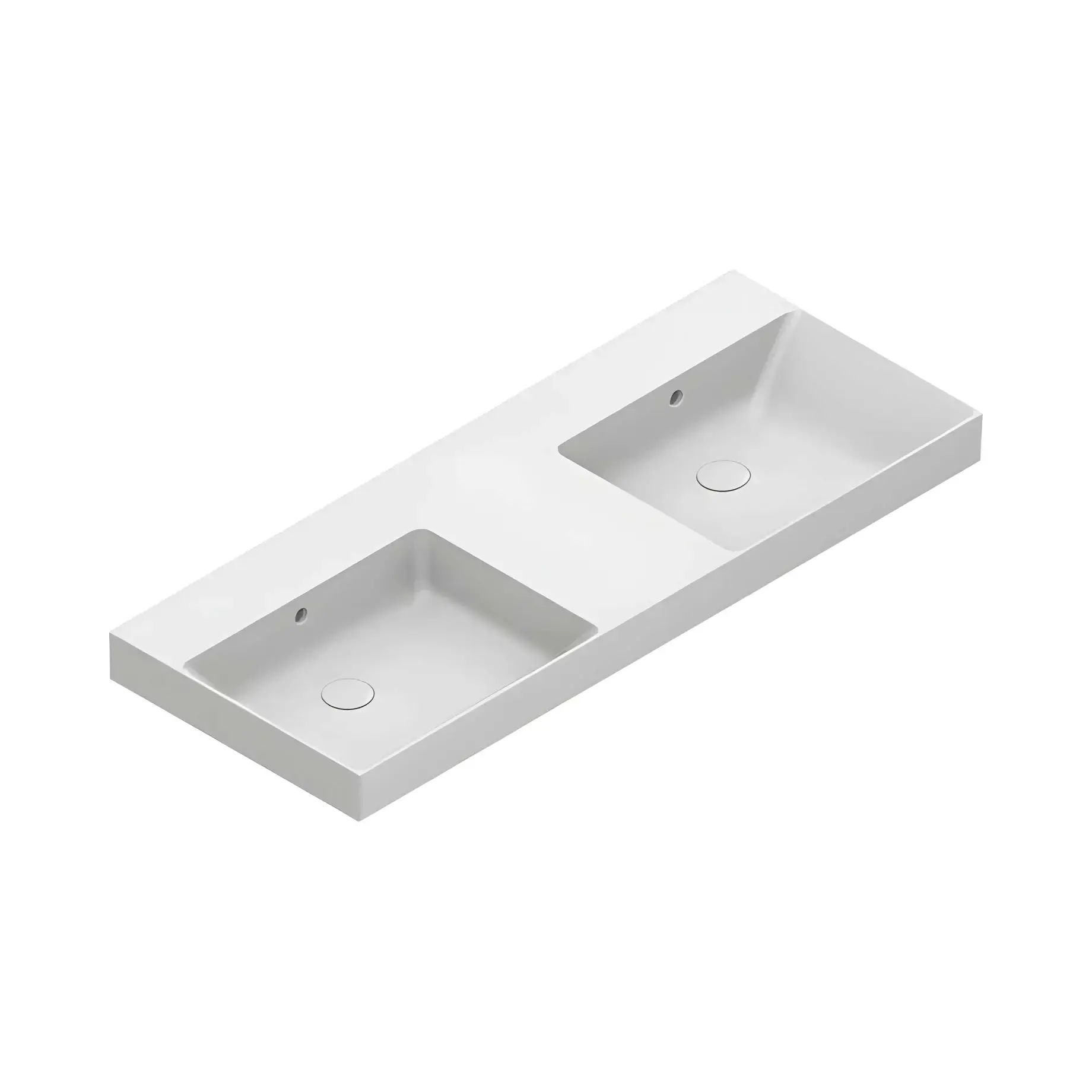 Умивальник Zero Catalano 0121270001 Glossy White 125 х 50 см — вид на білому тлі