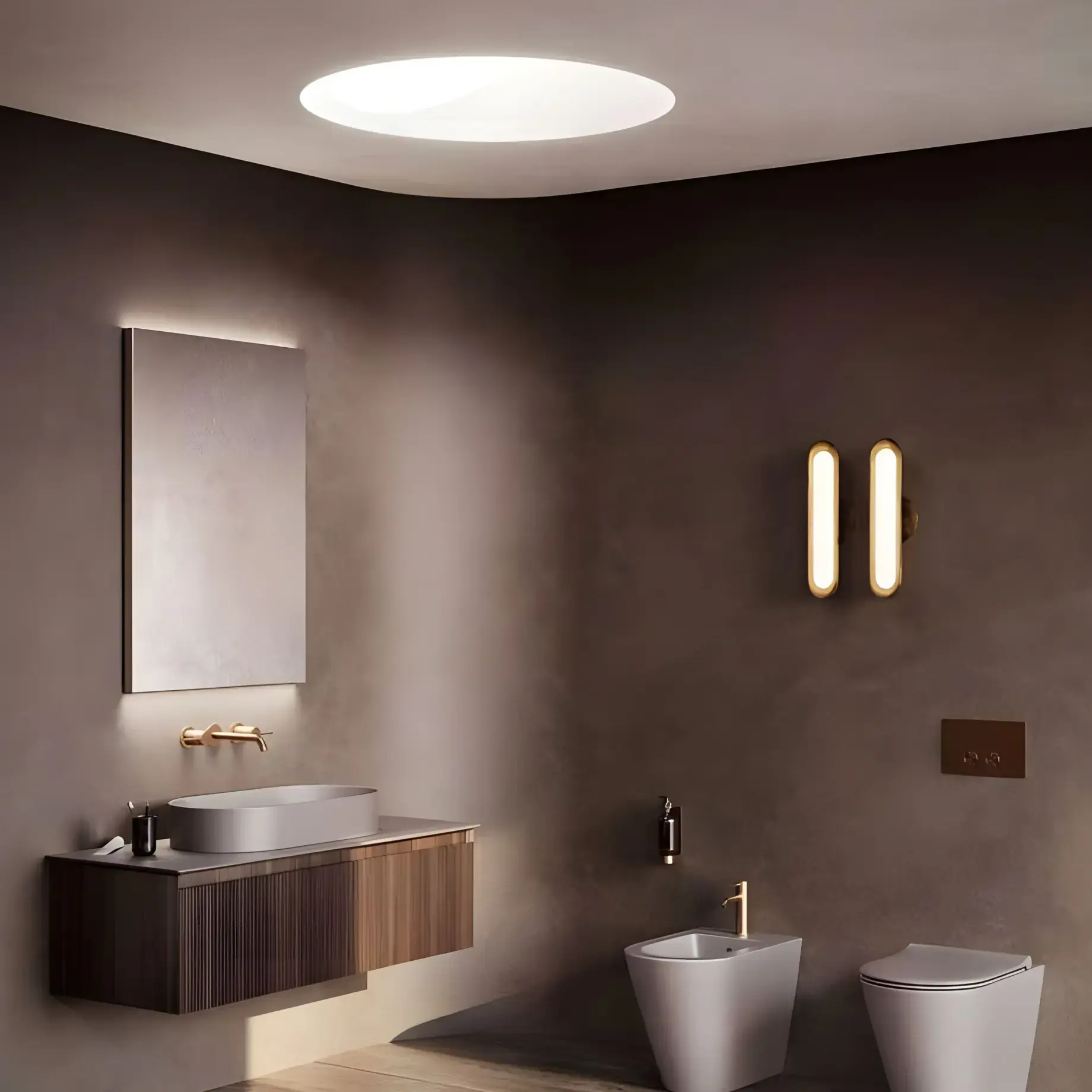 Умивальник Zero Catalano 0122700032 Satin Dove Grey — бічний ракурс