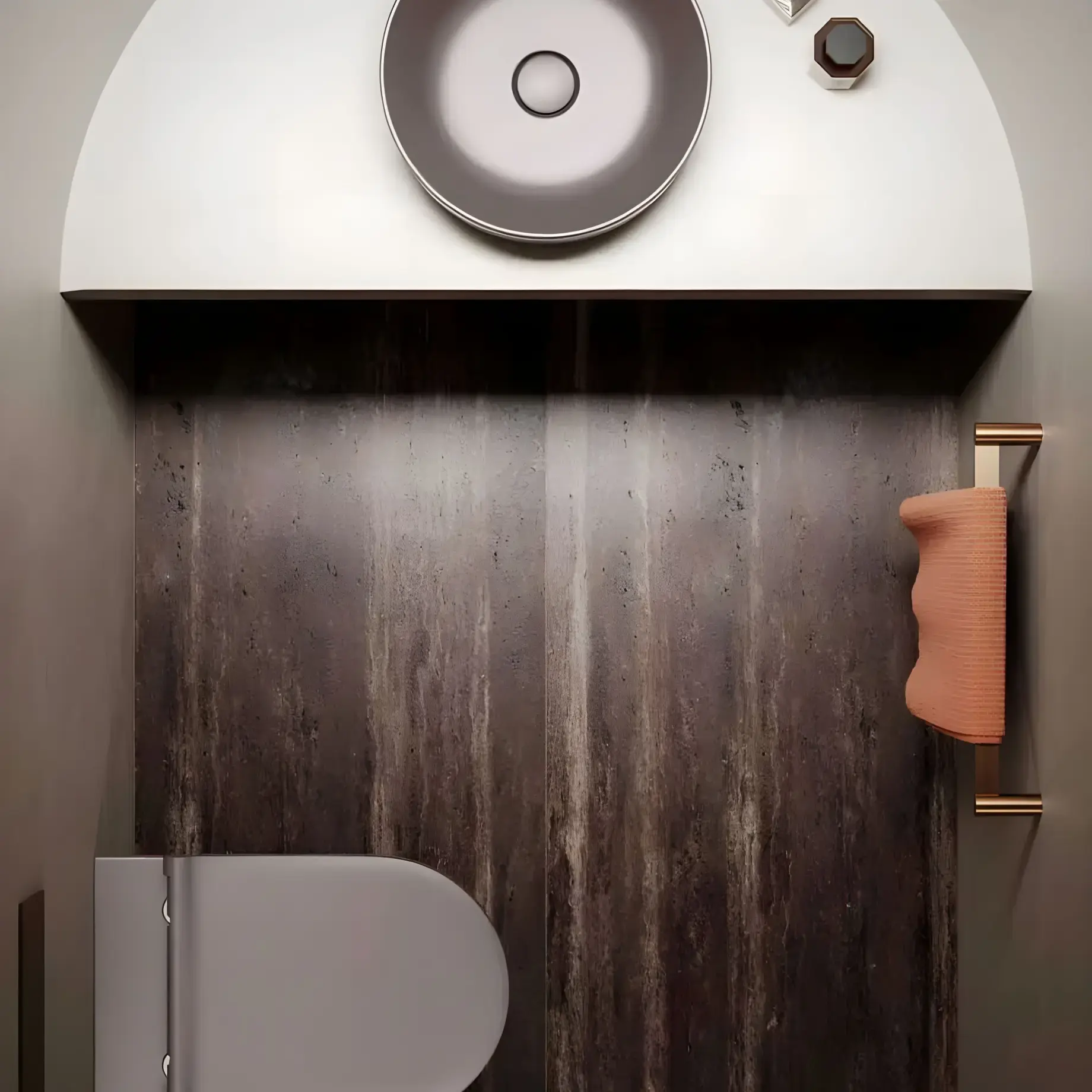 Умивальник Zero Catalano 0123400032 Satin Dove Grey — бічний ракурс