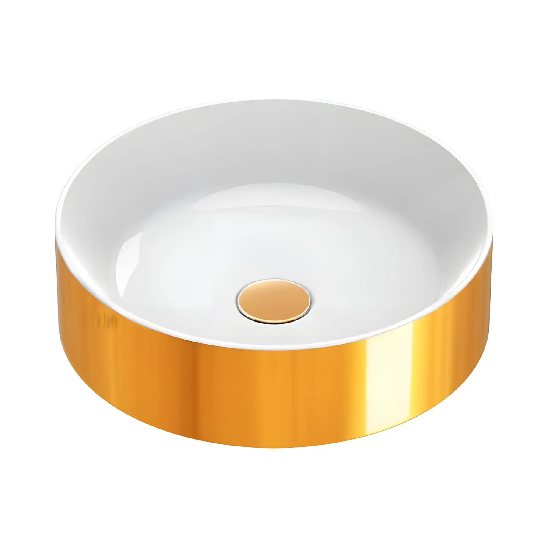 Умивальник Zero Catalano 0123450042 White / Gold — вид на білому тлі