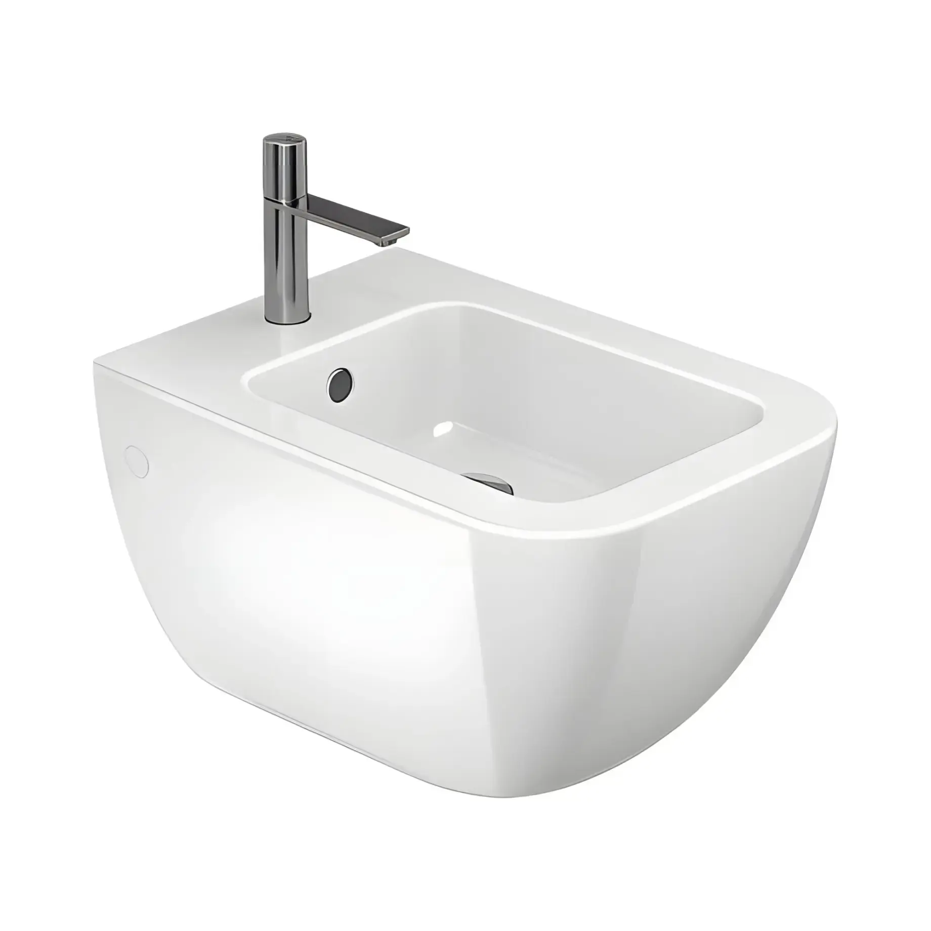 Біде підвісне Shui Comfort Cielo SHCOBS Gloss White 55 х 37.5 см — вид на білому тлі