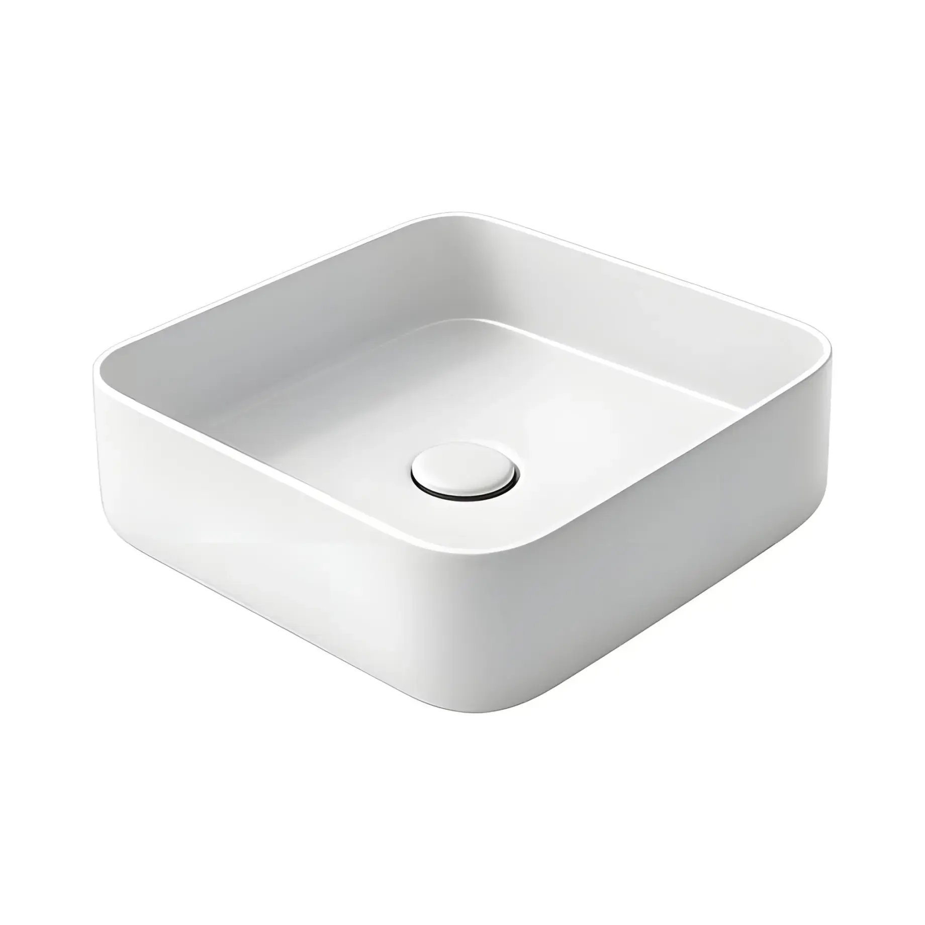 Умивальник Shui Comfort Cielo SHCOLAQ40 Gloss White 40 х 40 см — вид на білому тлі