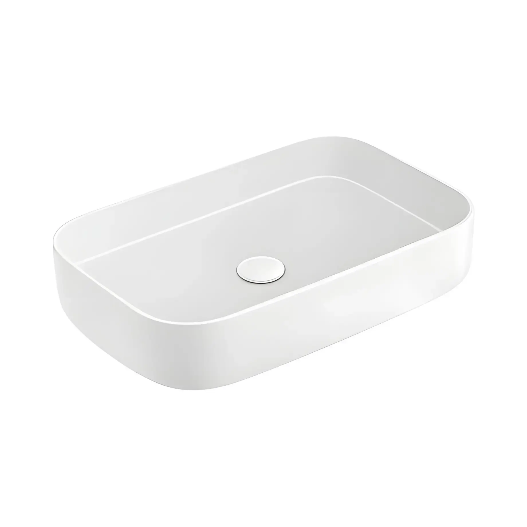 Умивальник Shui Comfort Cielo SHCOLAR60 Gloss White 60 х 40 см — вид на білому тлі