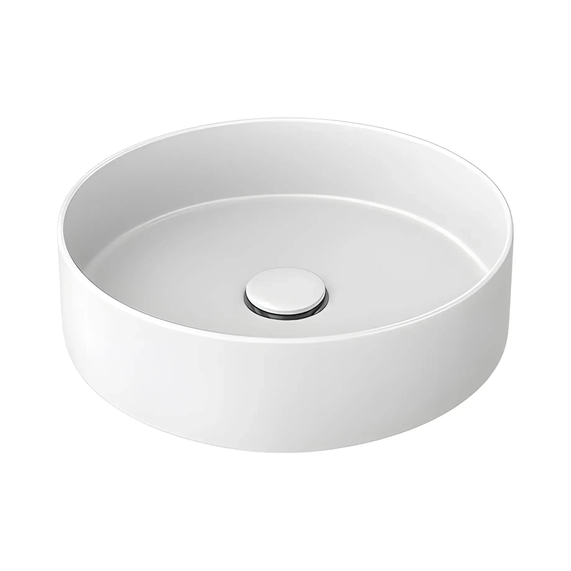 Умивальник Shui Comfort Cielo SHCOLAT40 Gloss White 40 х 40 см — вид на білому тлі