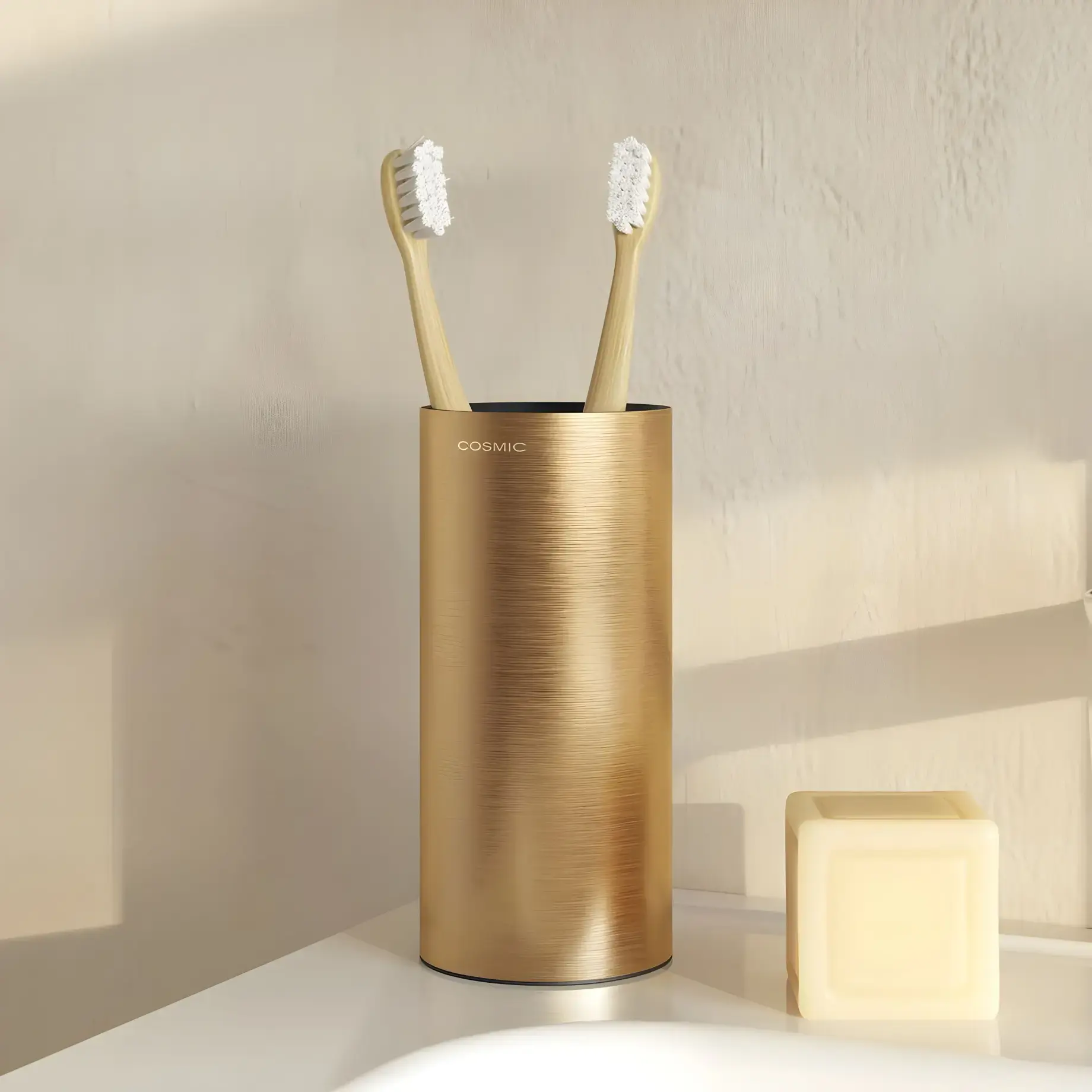 Склянка для зубних щіток  Architect Cosmic WJC205A0051040 Gold Brushed — бічний ракурс