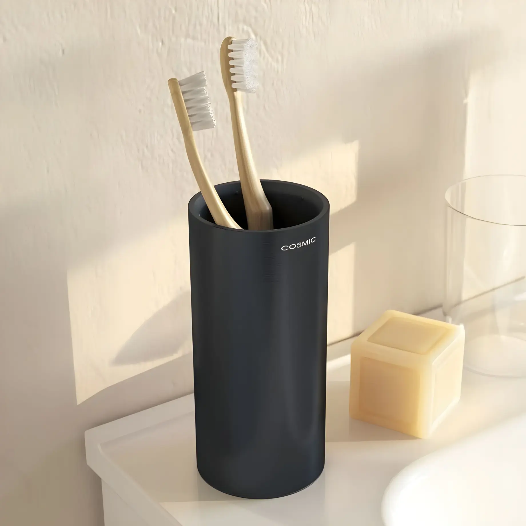 Склянка для зубних щіток  Architect Cosmic WJC205A0051055 Brushed Black — вид спереду