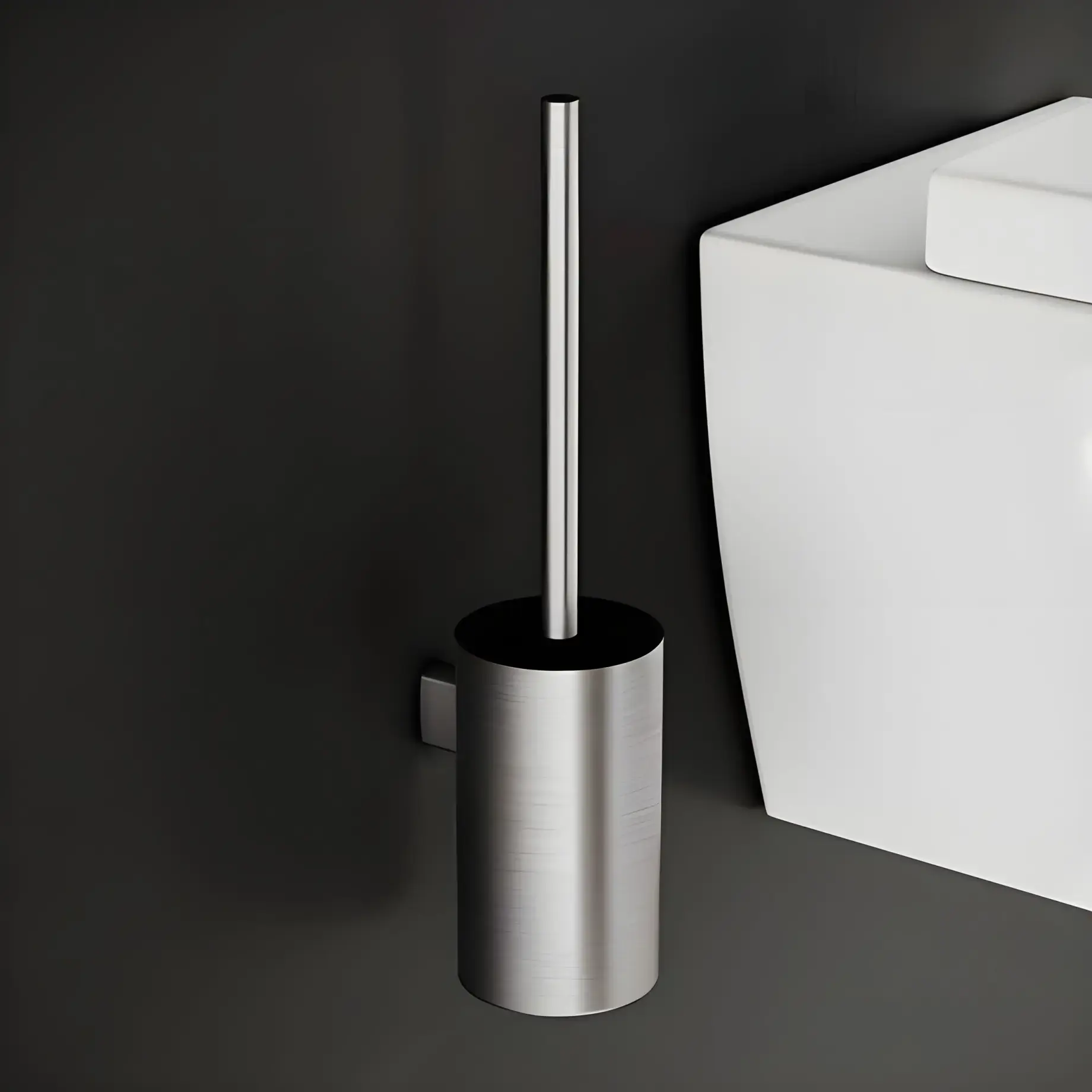 Щітка для унітазу Architect Cosmic WJC235A0000003 Brushed Stainless Steel — вид спереду