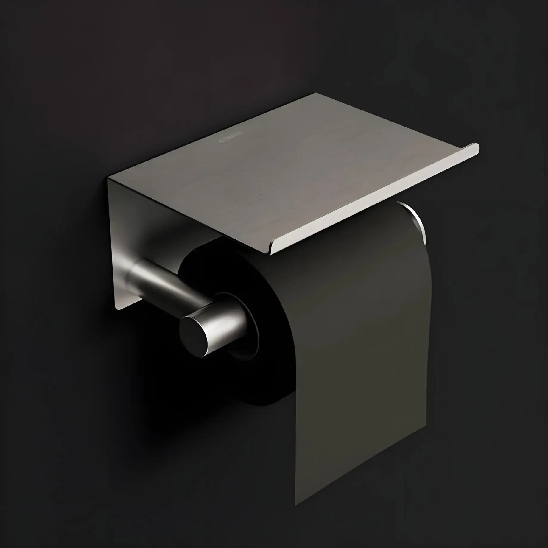 Тримач туалетного паперу з поличкою Architect Cosmic WJC235A0059003 Steel — вид спереду