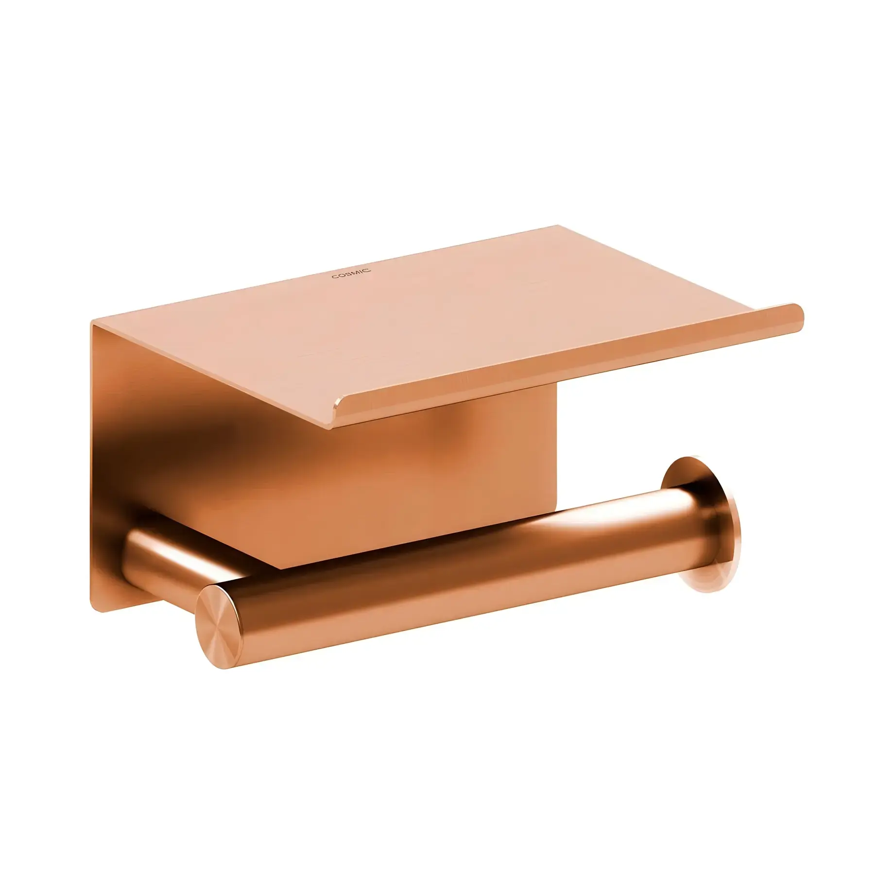 Тримач туалетного паперу з поличкою Architect Cosmic WJC235A0059054 Brushed Copper — вид на білому тлі
