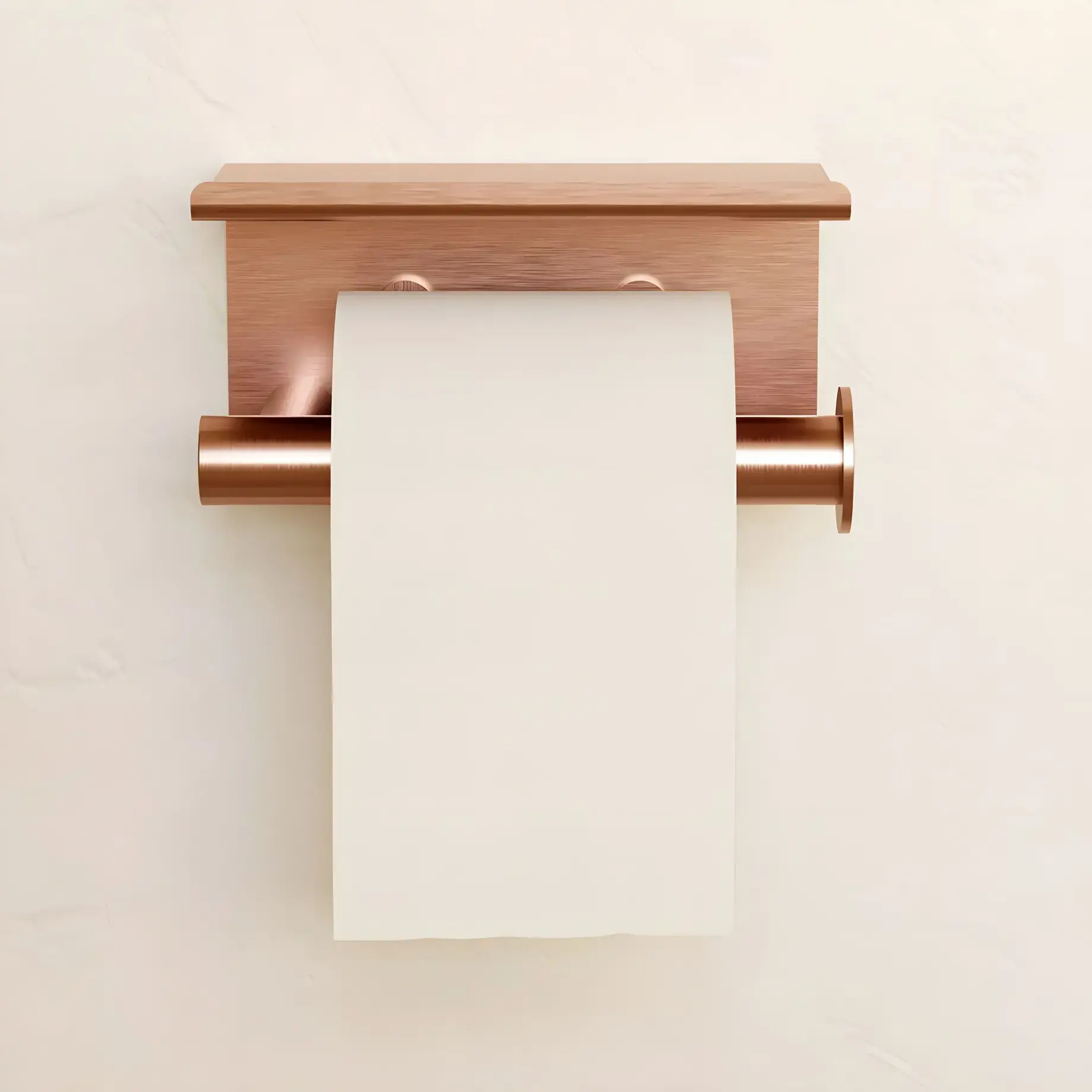 Тримач туалетного паперу з поличкою Architect Cosmic WJC235A0059054 Brushed Copper — бічний ракурс