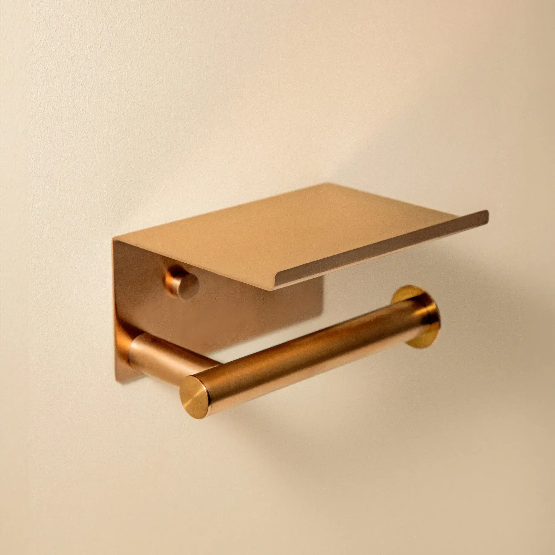Тримач туалетного паперу з поличкою Architect Cosmic WJC235A0059054 Brushed Copper — вид згори