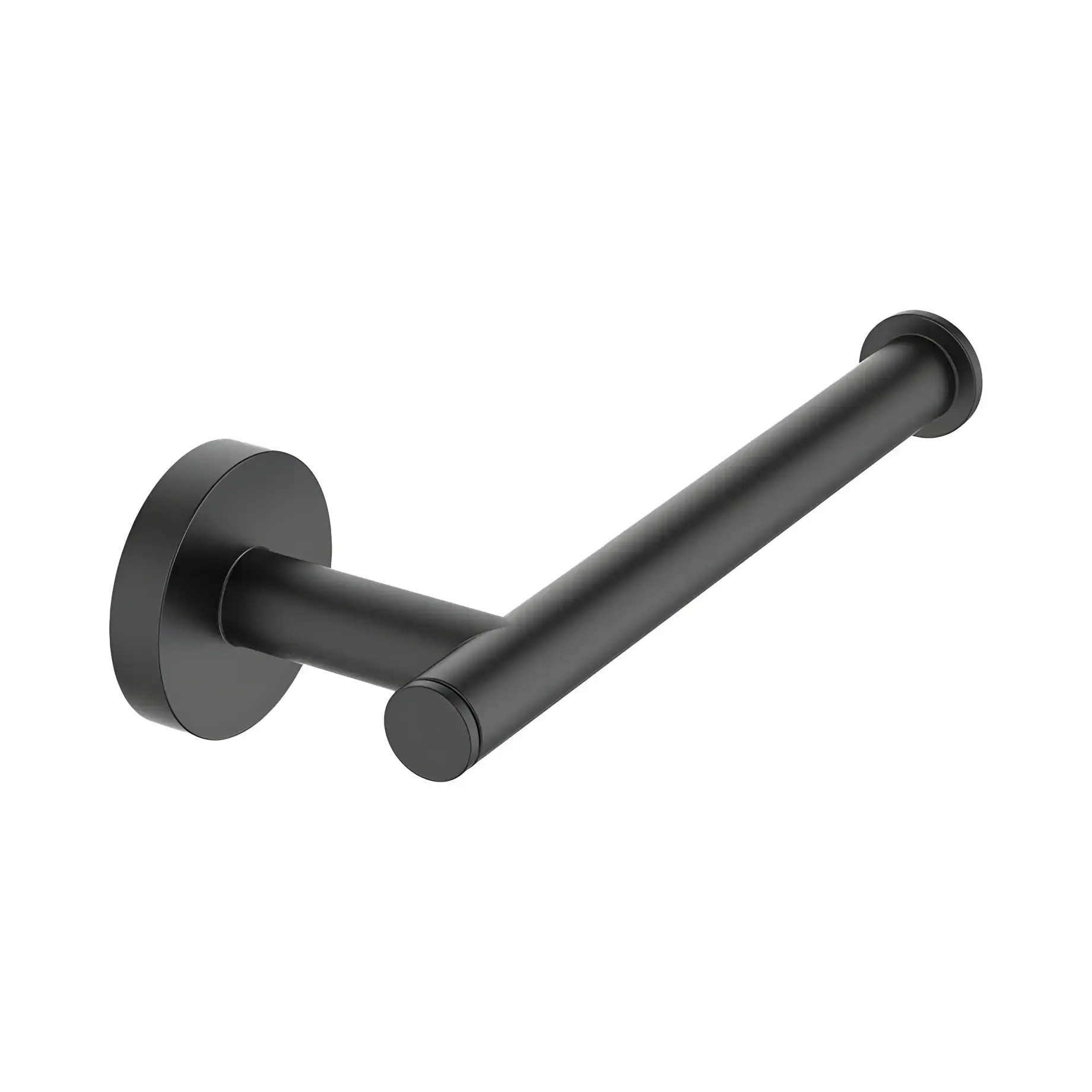 Тримач туалетного паперу без кришки Basic (колір - чорний матовий) Decor Walther 0530060 Black Matt — вид на білому тлі