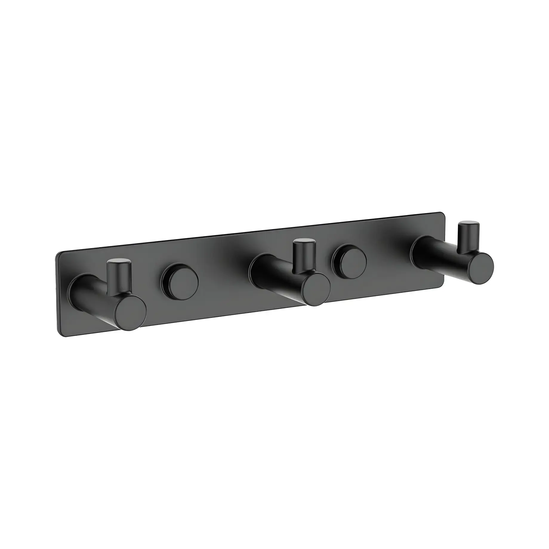 Вішалка настінна на 3 гачки Basic BA HAK3, чорний матовий Decor Walther 0530660 — вид на білому тлі