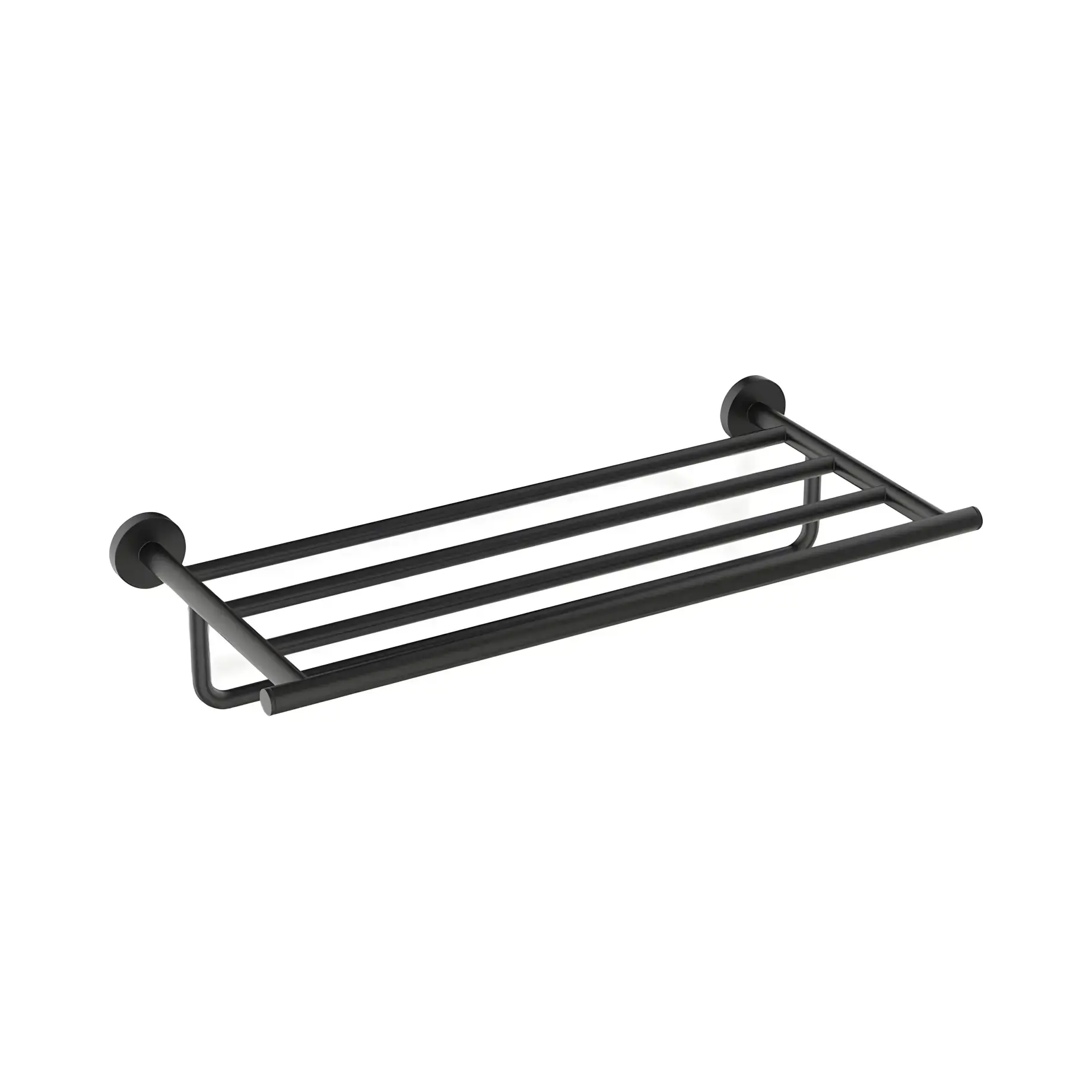 Полиця 50 см Basic (колір - чорний матовий) Decor Walther 0531860 Black Matt — вид на білому тлі