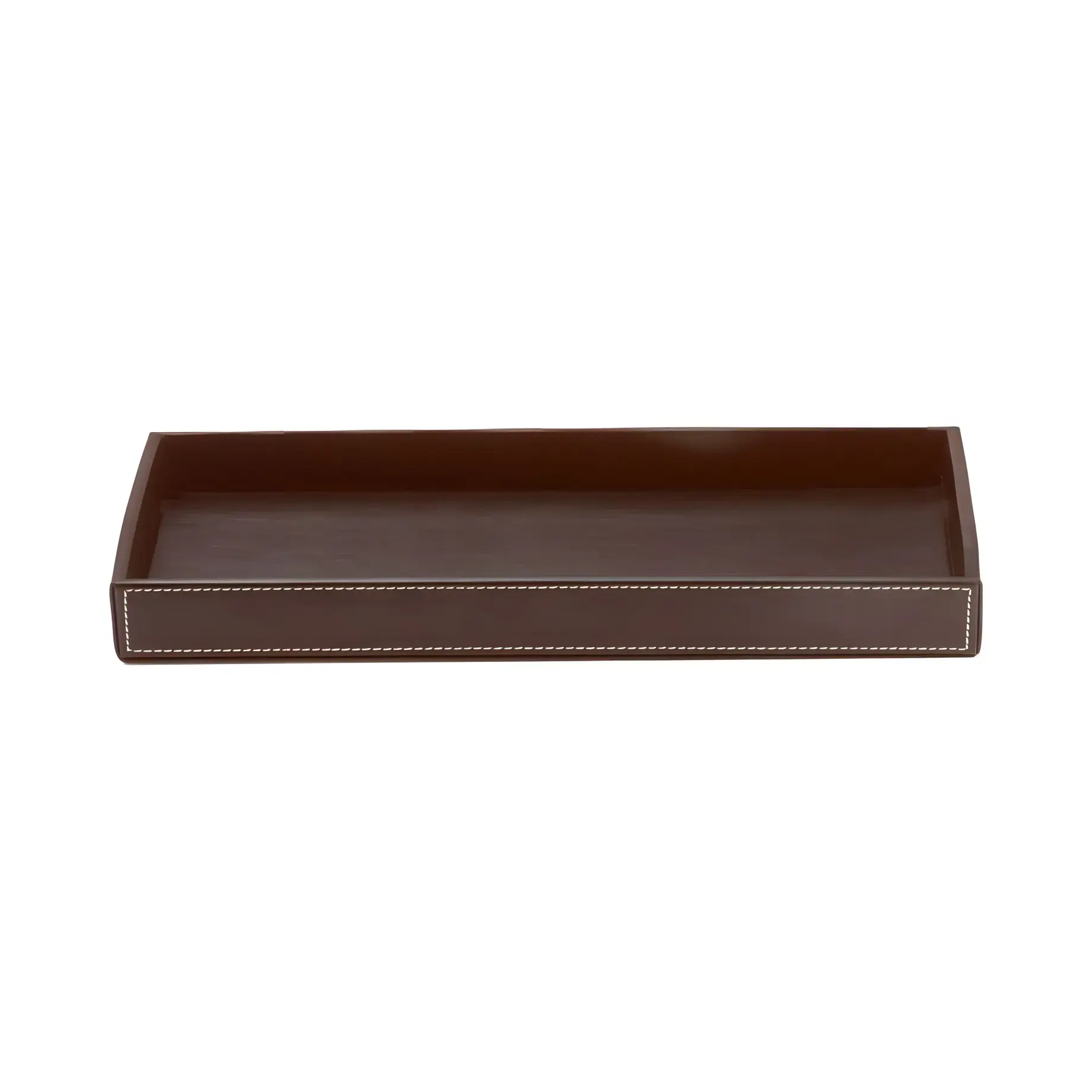 Контейнер Brownie TAB M, імітація шкіри темно-коричнева Decor Walther 0930090 Dark brown — вид на білому тлі