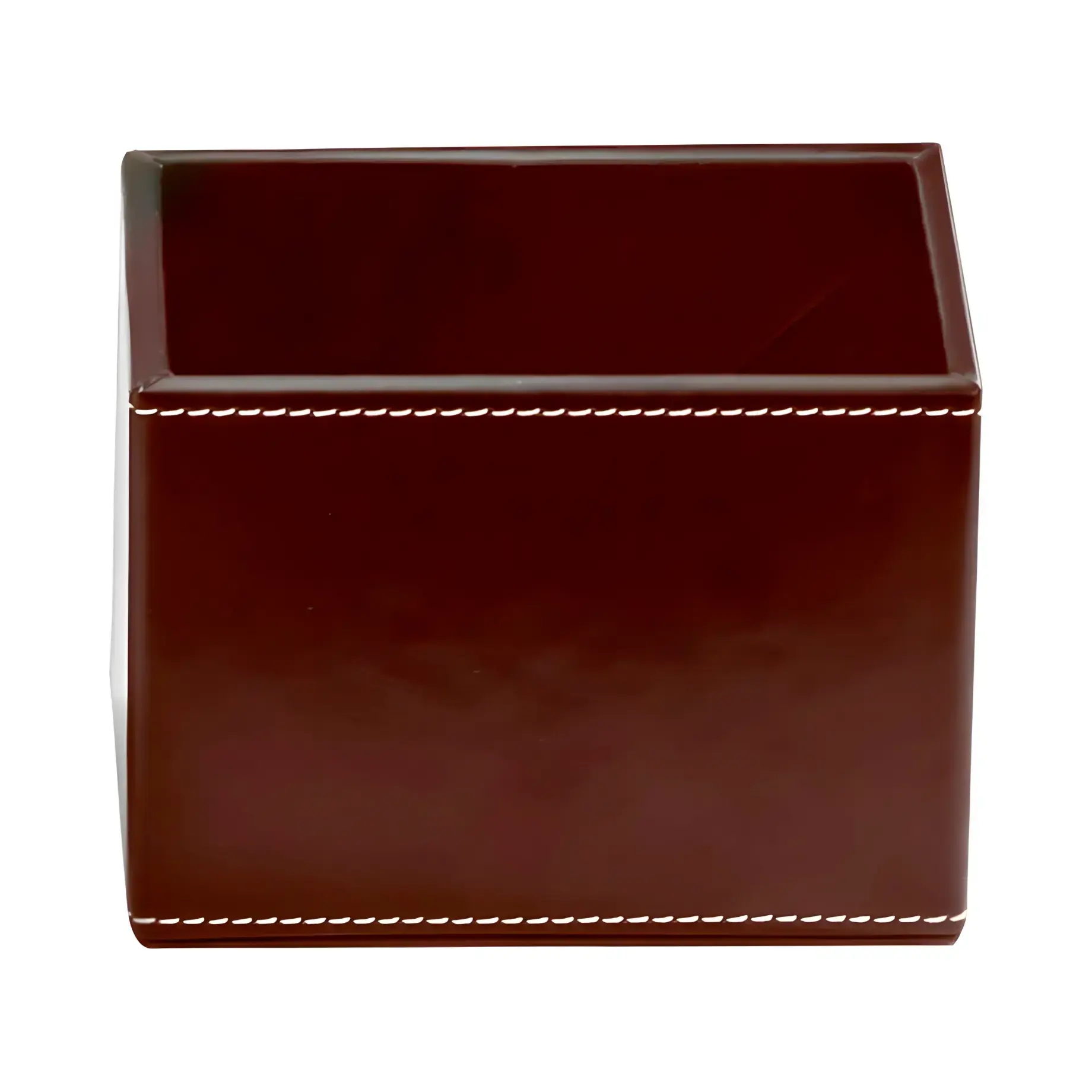Контейнер Brownie UB, імітація шкіри темно-коричнева Decor Walther 0931290 Dark brown — вид на білому тлі