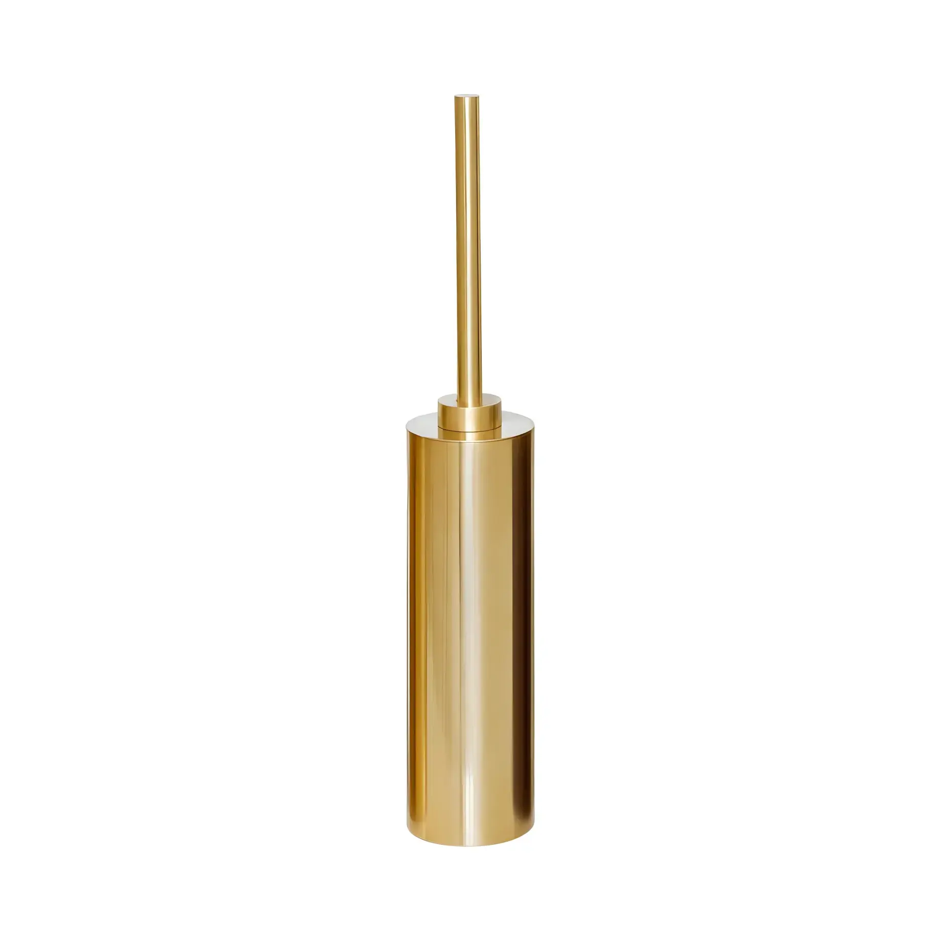 Щітка для унітазу підлогова Century SBG, золото матове Decor Walther 0585682 Matt Gold — вид на білому тлі