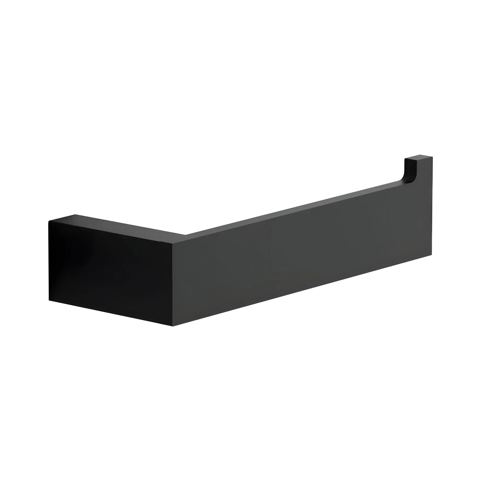 Тримач туалетного паперу без кришки Contract (колір - чорний матовий) Decor Walther 0650160 Black Matt — вид на білому тлі