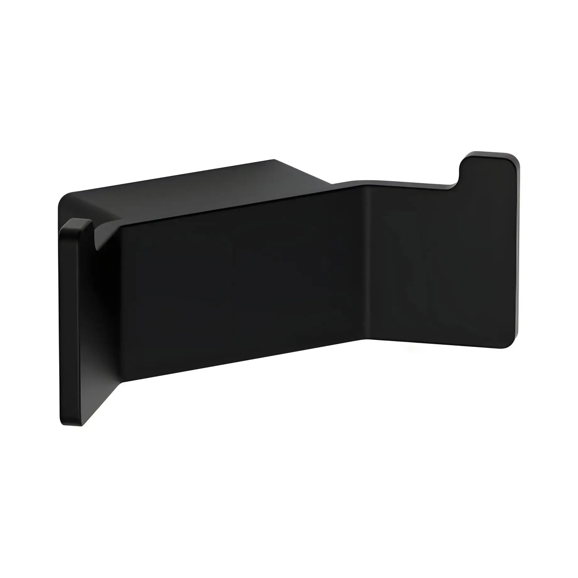 Гачок подвійний Contract HAK2, чорний матовий Decor Walther 0650460 Black Matt — вид на білому тлі