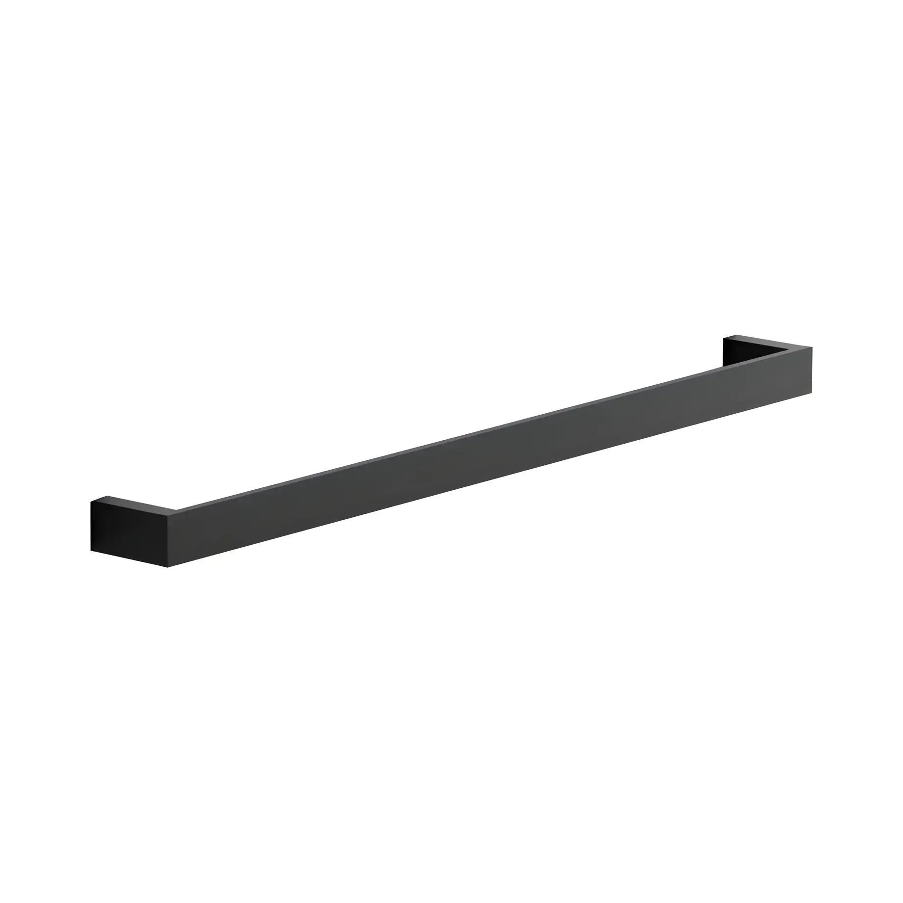 Рушникотримач 60 см Contract (колір - чорний матовий) Decor Walther 0650860 Black Matt — вид на білому тлі