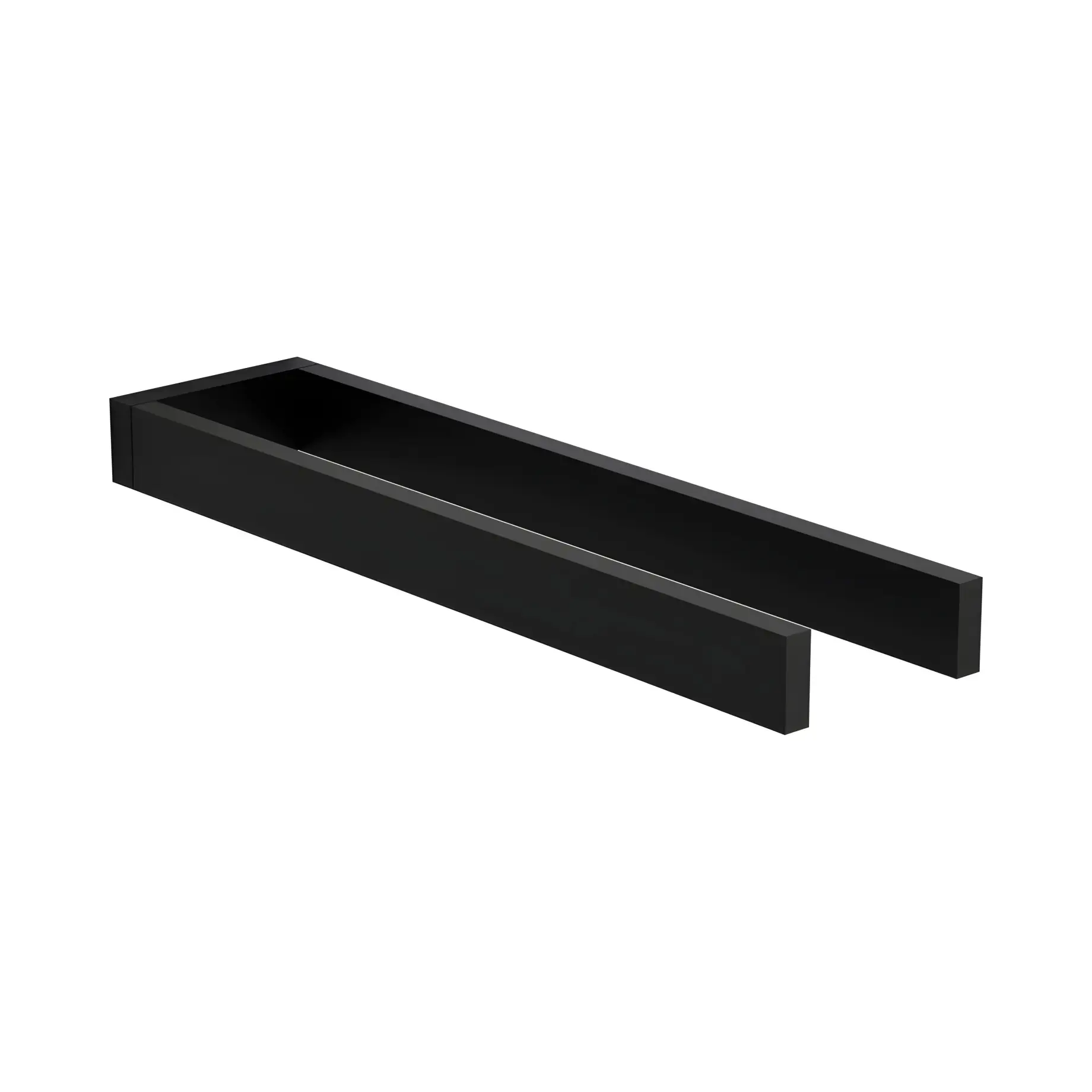 Рушникотримувач подвійний Contract HTH2, чорний матовий Decor Walther 0651160 Black Matt — вид на білому тлі