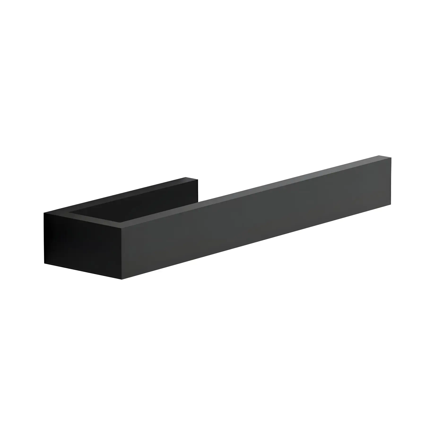 Рушникотримач 25 см Contract (колір - чорний матовий) Decor Walther 0651260 Black Matt — вид на білому тлі
