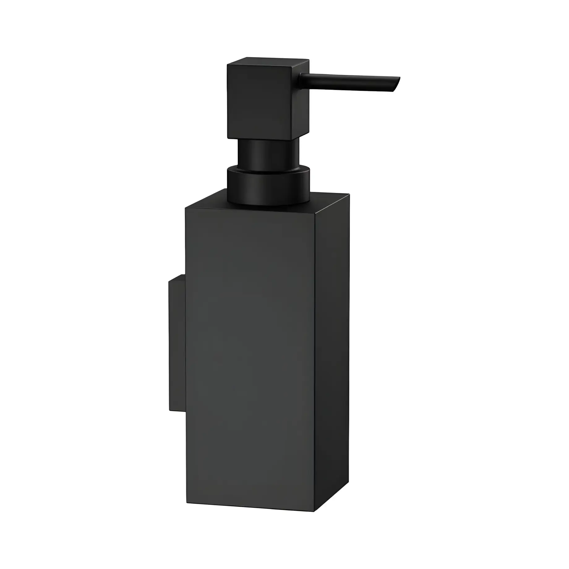 Настінний дозатор рідкого мила Contract DW 375 N, чорний матовий Decor Walther 0847560 Black Matt — вид на білому тлі