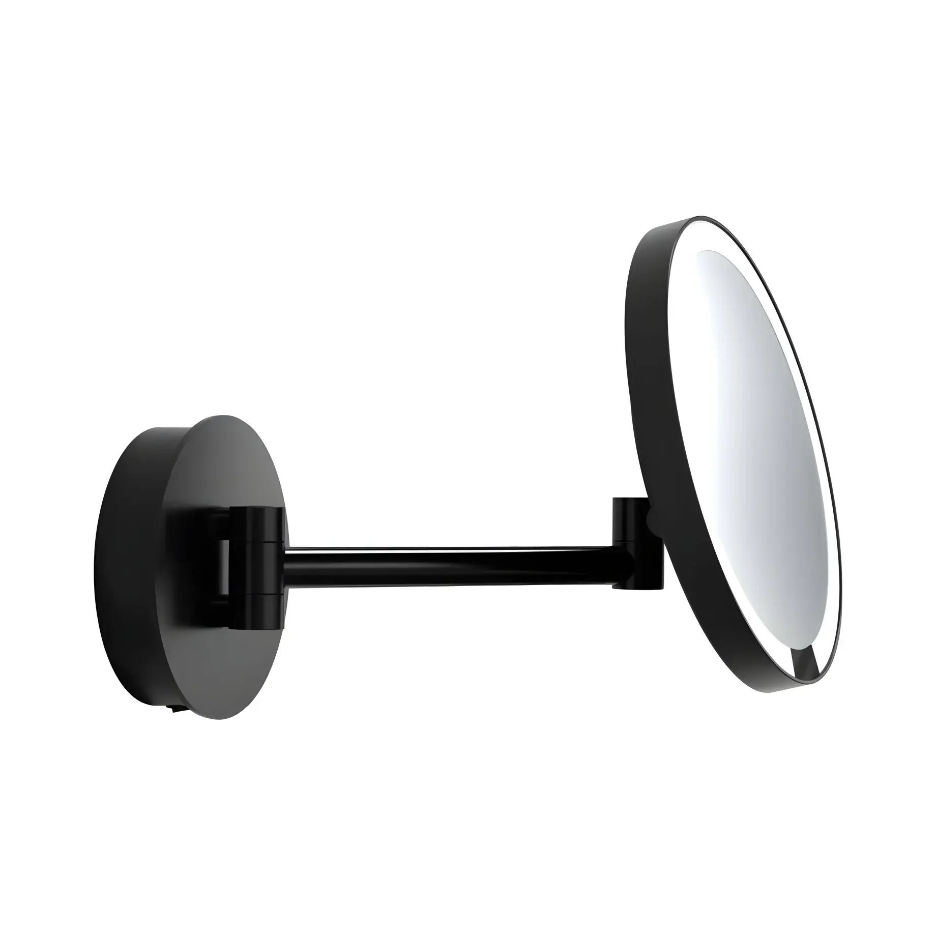 Дзеркало косметичні Just Look WR 7X, чорний Decor Walther 0123760 Black Matt — вид на білому тлі