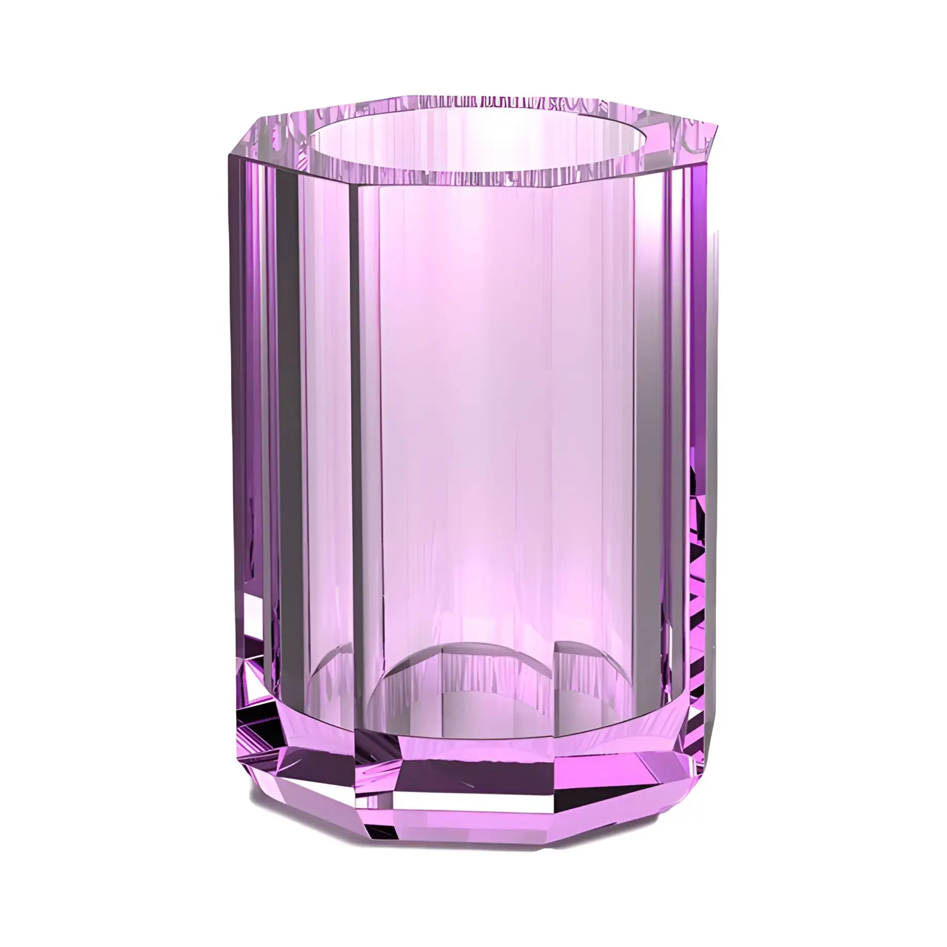 Склянка для зубних щіток Kristall, скло фіолетове Decor Walther 0923980 Violet — вид на білому тлі