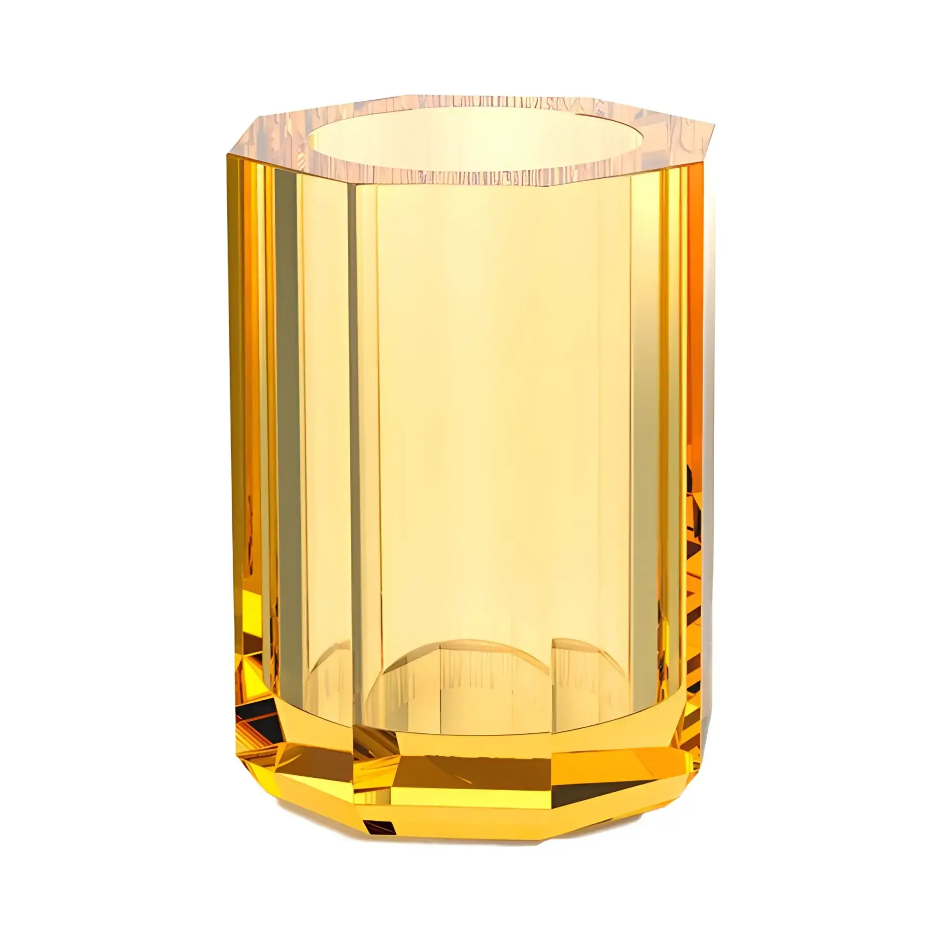 Склянка для зубних щіток Kristall, скло янтарне Decor Walther 0923981 Amber — вид на білому тлі