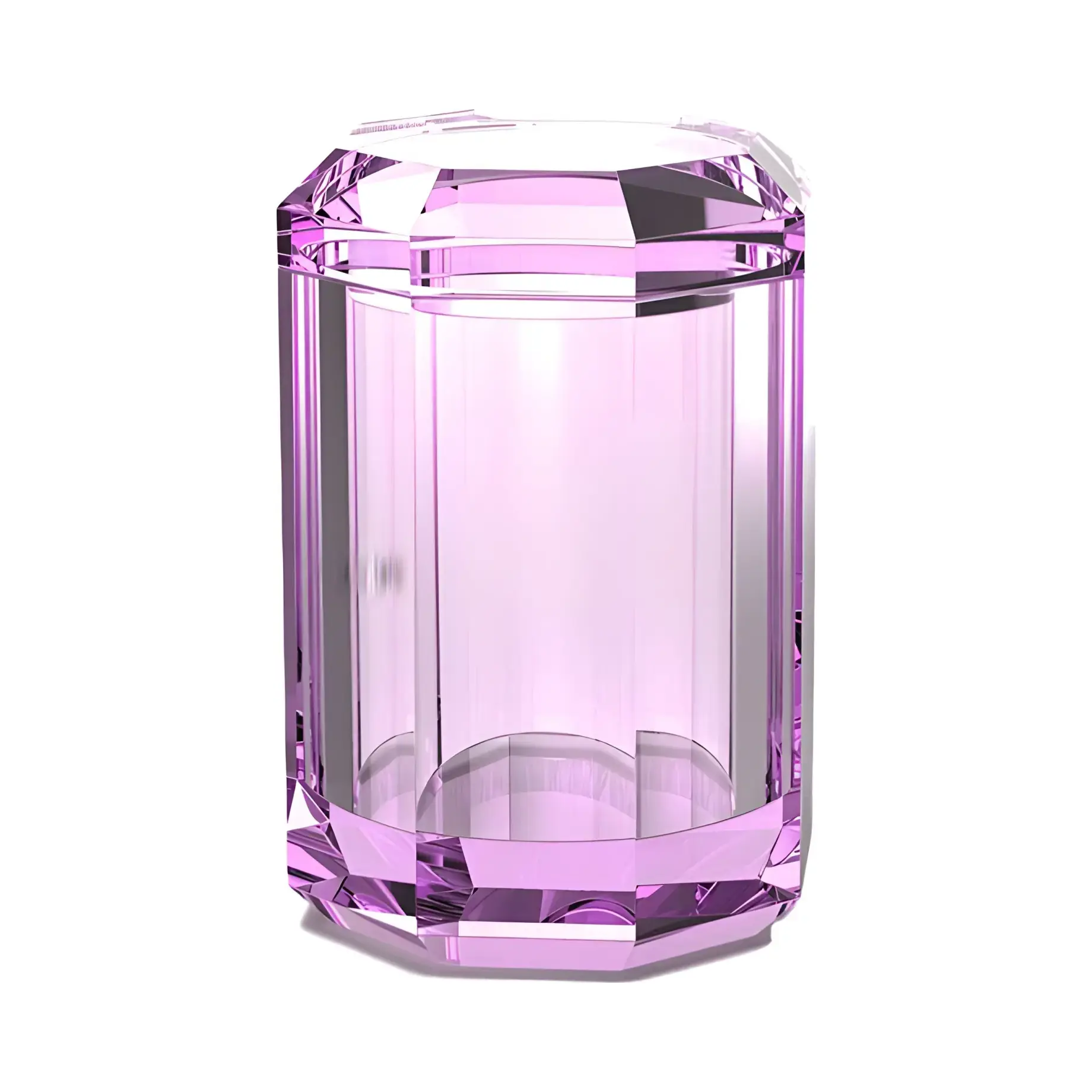 Контейнер із кришкою Kristall, скло фіолетове Decor Walther 0931480 Violet — вид на білому тлі