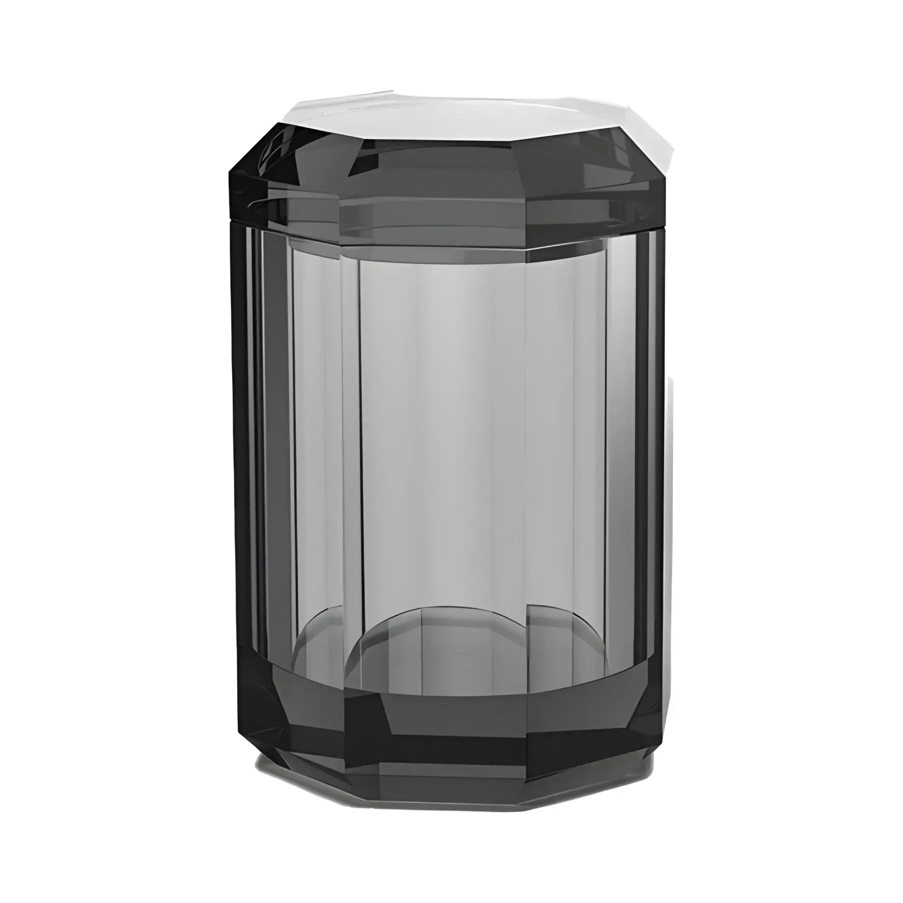 Контейнер із кришкою Kristall, скло чорне Decor Walther 0931494 Anthracite — вид на білому тлі