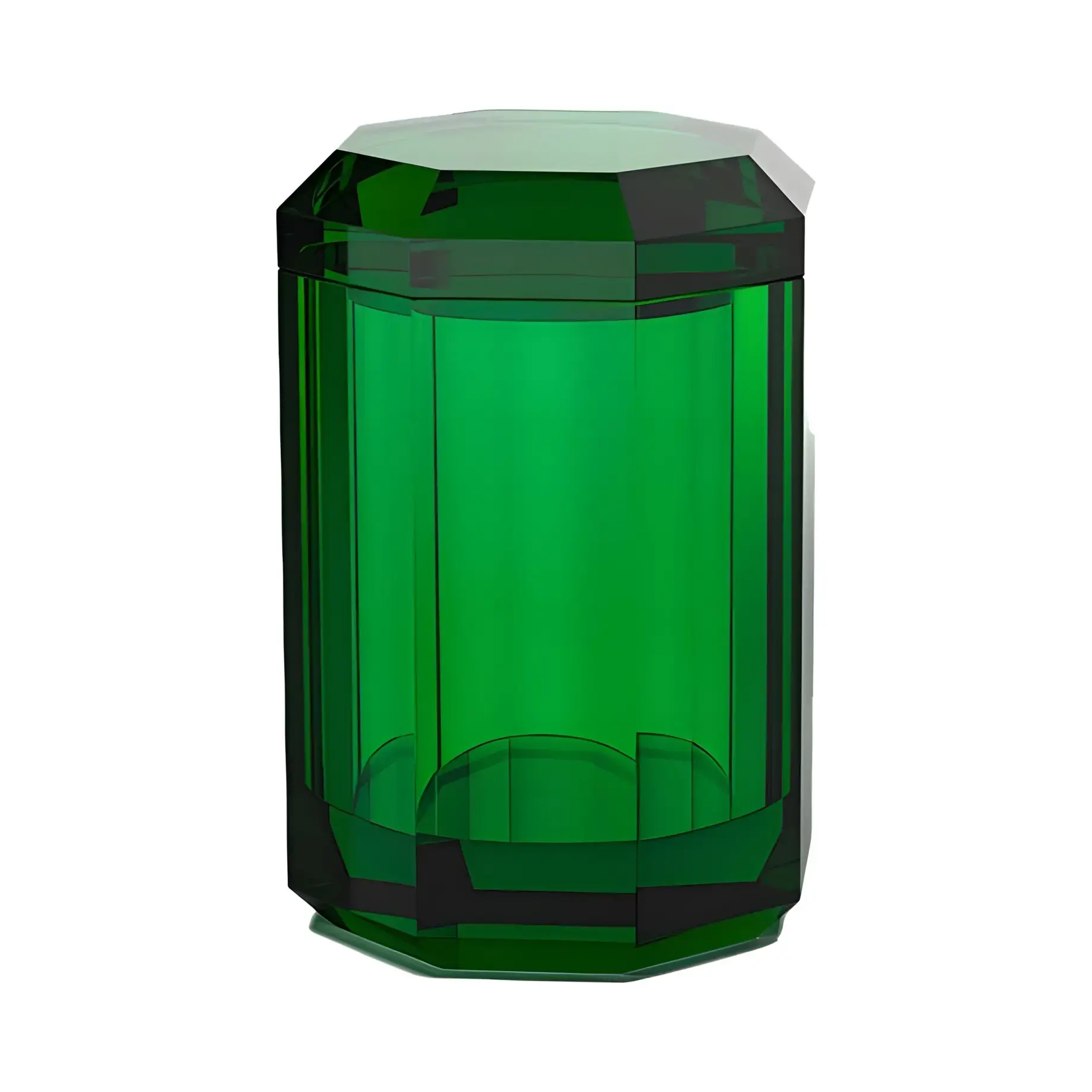 Контейнер із кришкою Kristall, скло зелене Decor Walther 0931496 English green — вид на білому тлі
