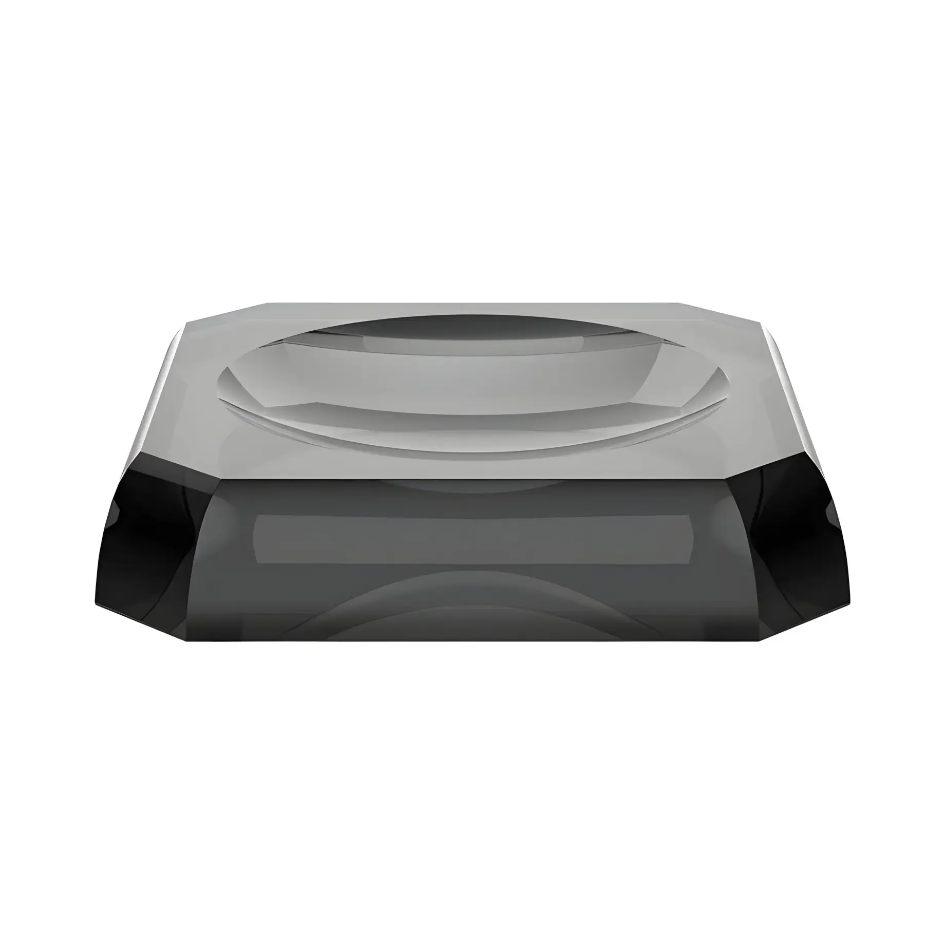 Мильниця 12 x 12 см Kristall, скло чорне Decor Walther 0931694 Anthracite — вид на білому тлі