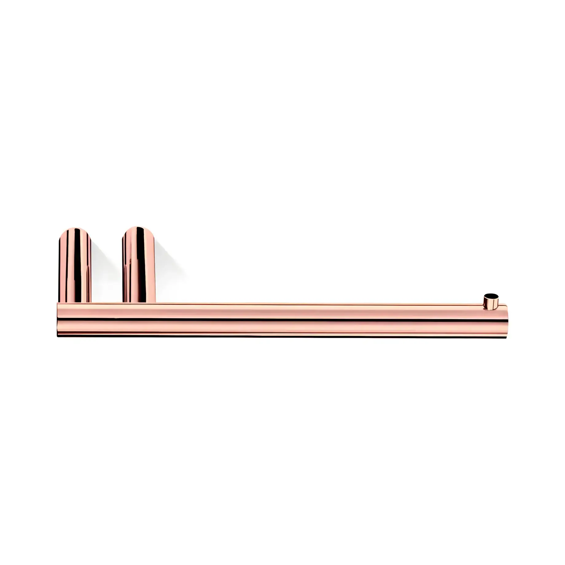 Тримач туалетного паперу без кришки Mikado (колір - рожеве золото) Decor Walther 0520216 Rose Gold — вид на білому тлі
