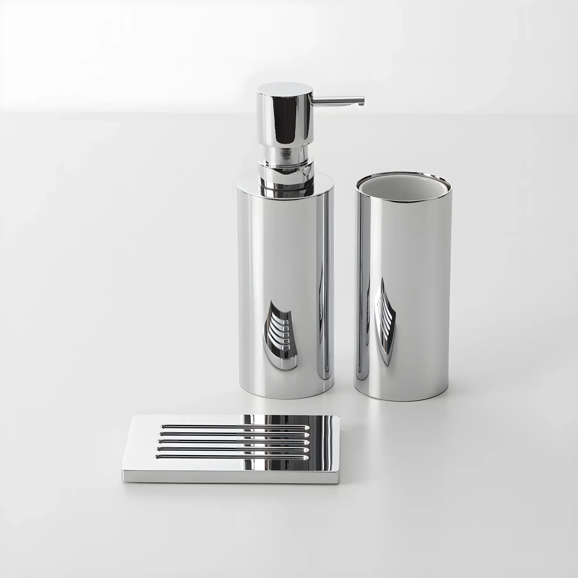 Дозатор для рідкого мила Mikado, хром Decor Walther 0521200 Chrome — вид спереду