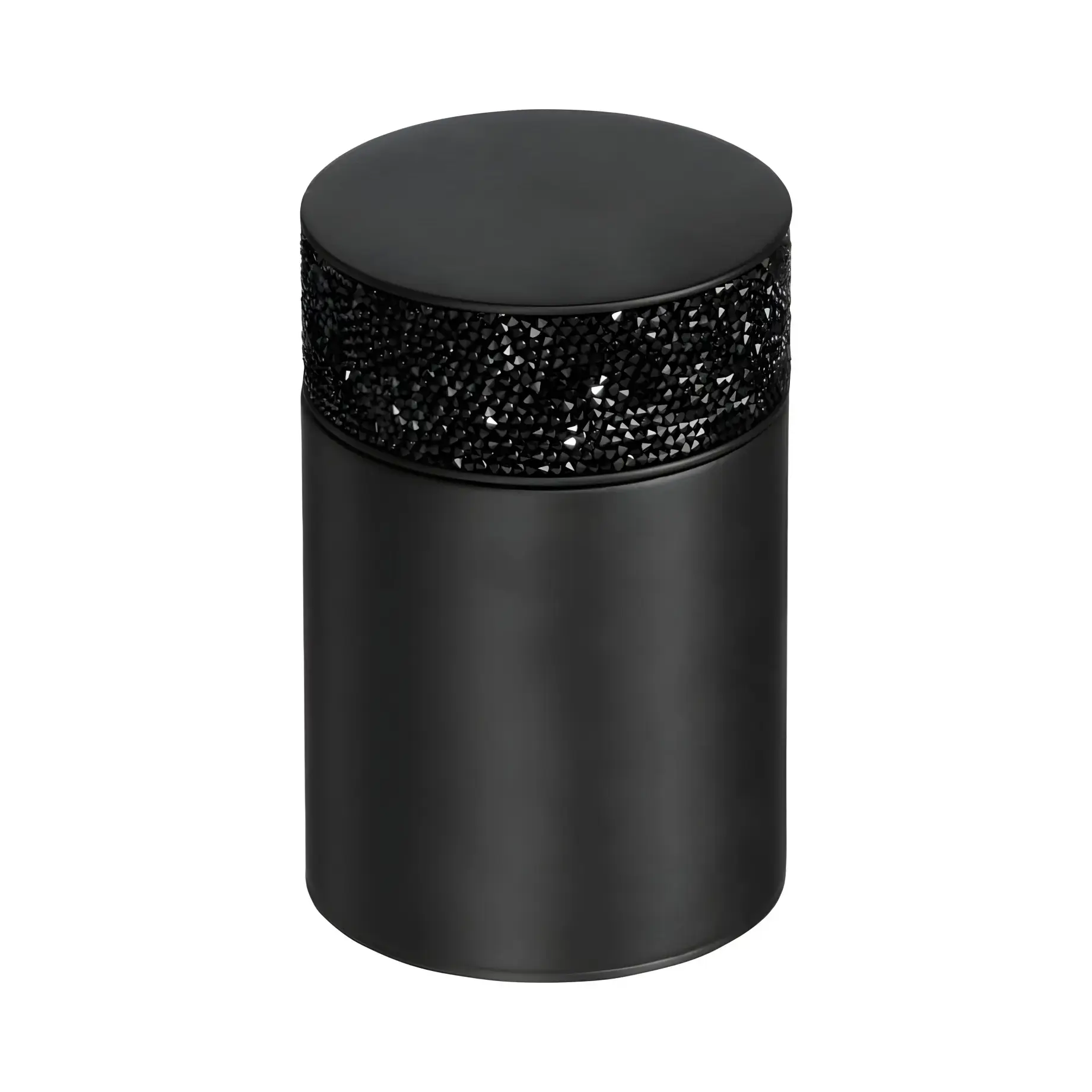 Універсальний контейнер із кришкою ROCKS BMD 1, чорний матовий Decor Walther 0933760 Black Matt — вид на білому тлі
